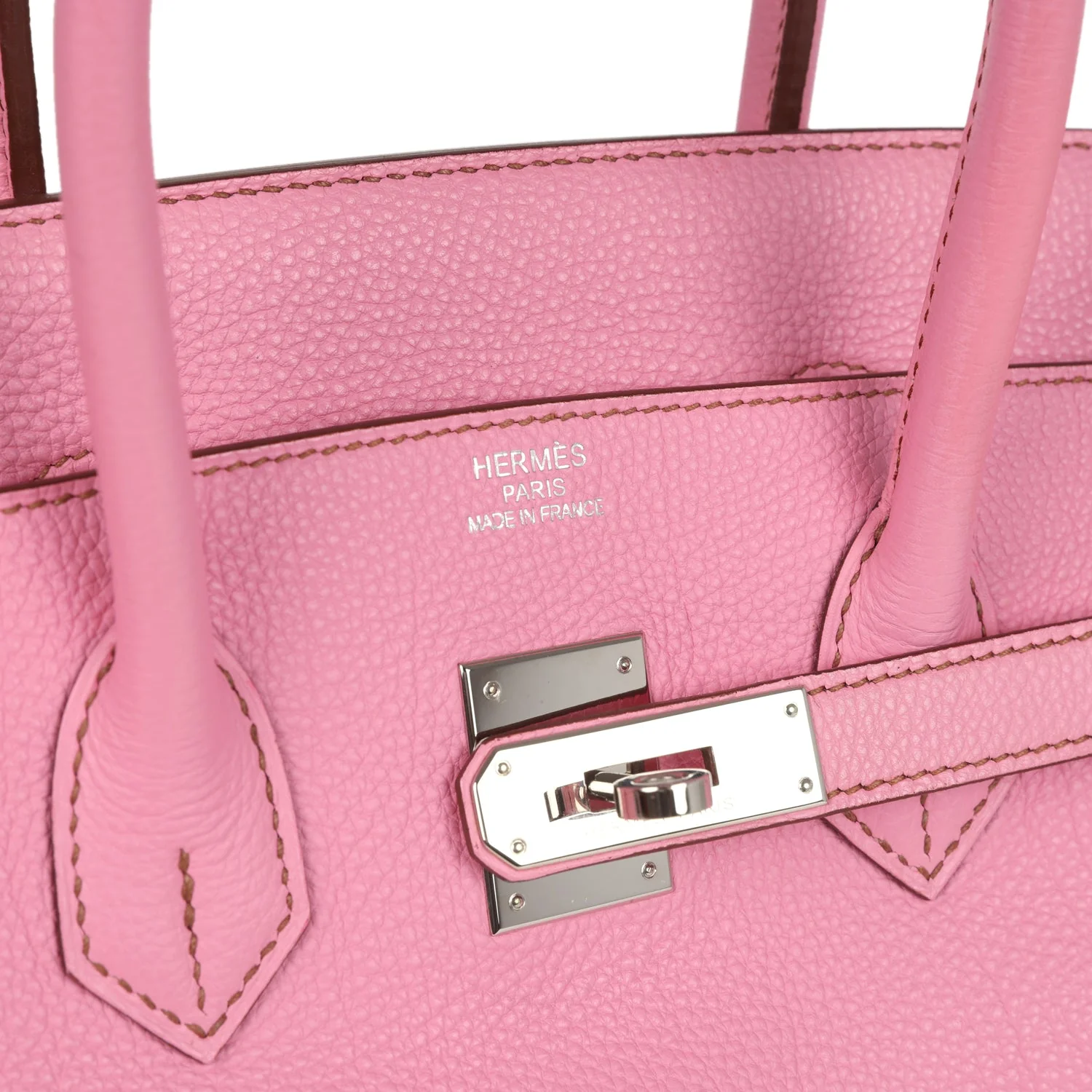 Pre-owned Hermes Birkin 35 Bubblegum Togo Palladium Hardware