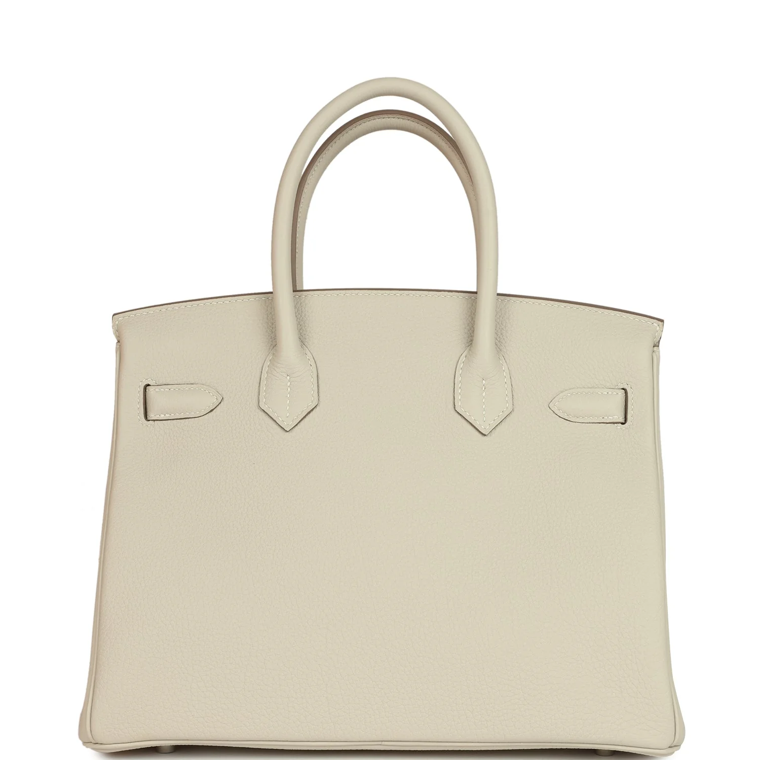 Pre-owned Hermes Birkin 30 Craie Togo Palladium Hardware