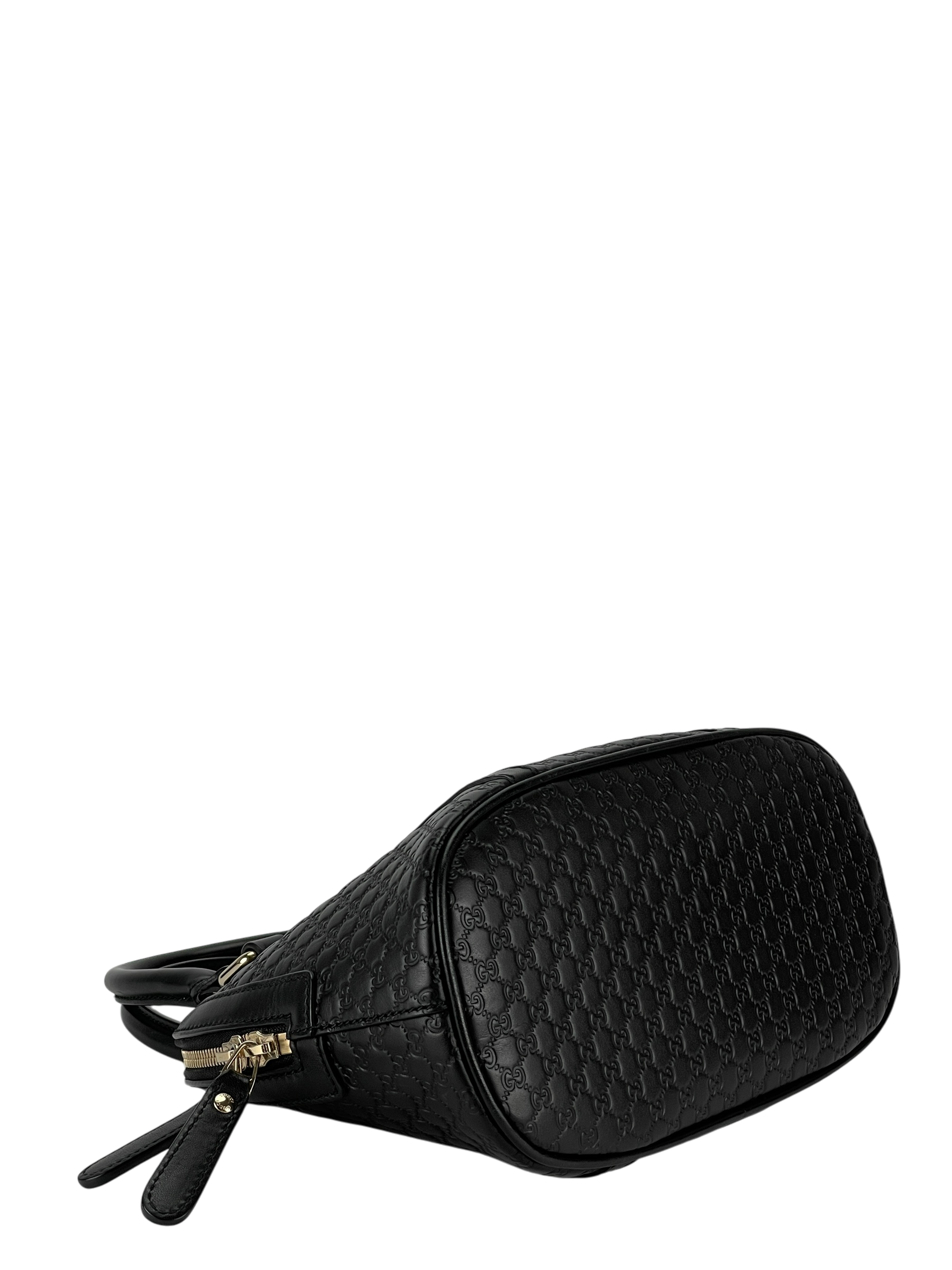 GUCCI - Micro GG Cima Dome Tote Bag Black Calfskin
