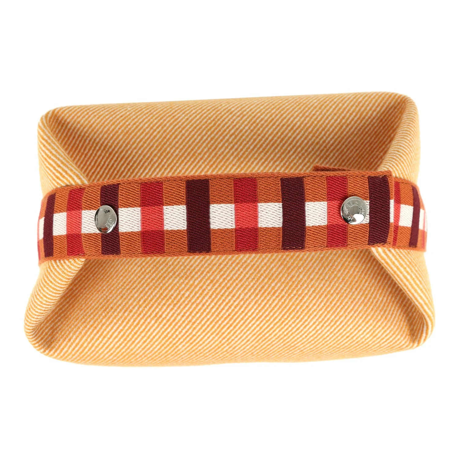 Hermes Bride A Brac Carre Case GM Fauve Merino Wool Palladium Hardware