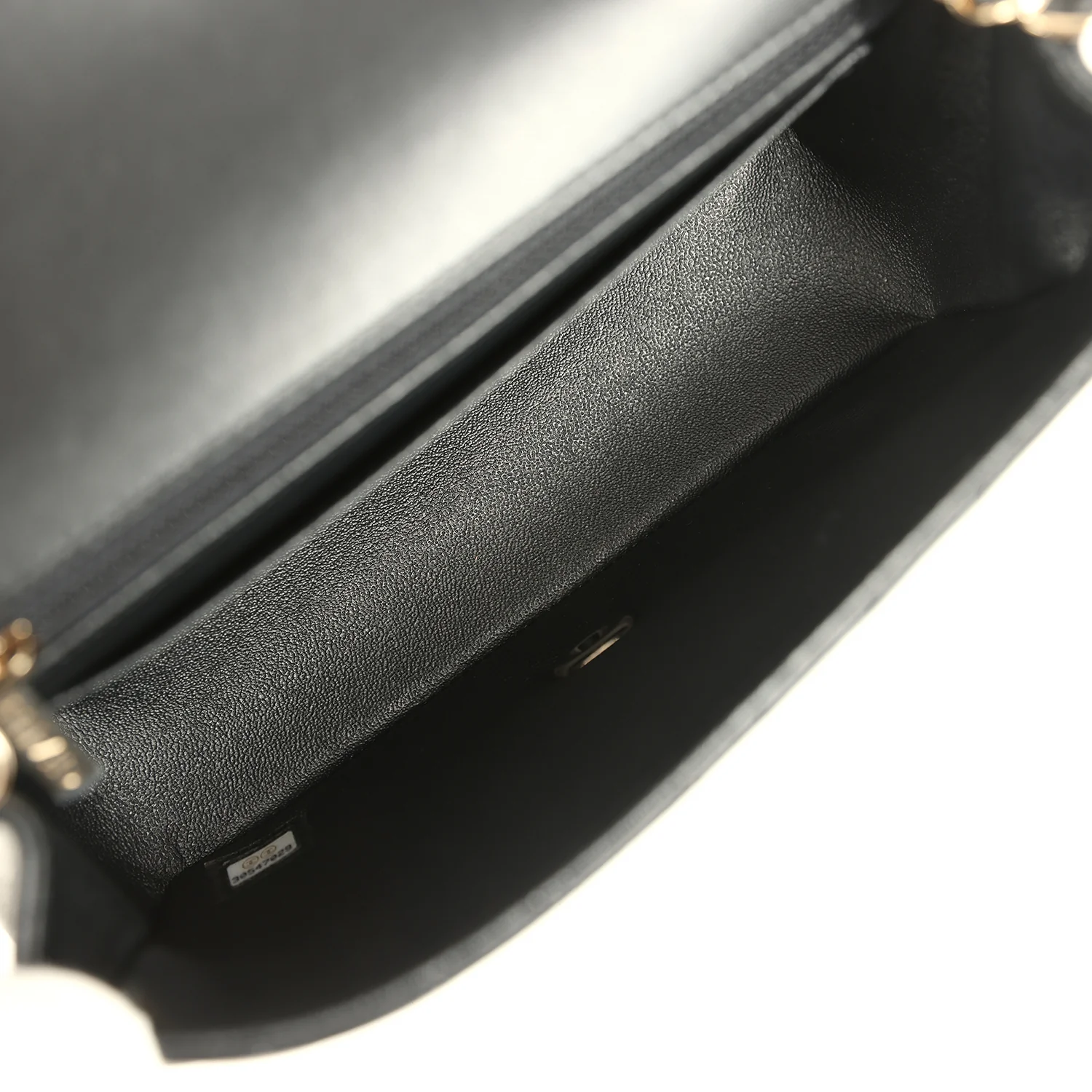 Chanel Mini Chevron Classic Rectangular Flap Bag Black Lambskin Light Gold Hardware