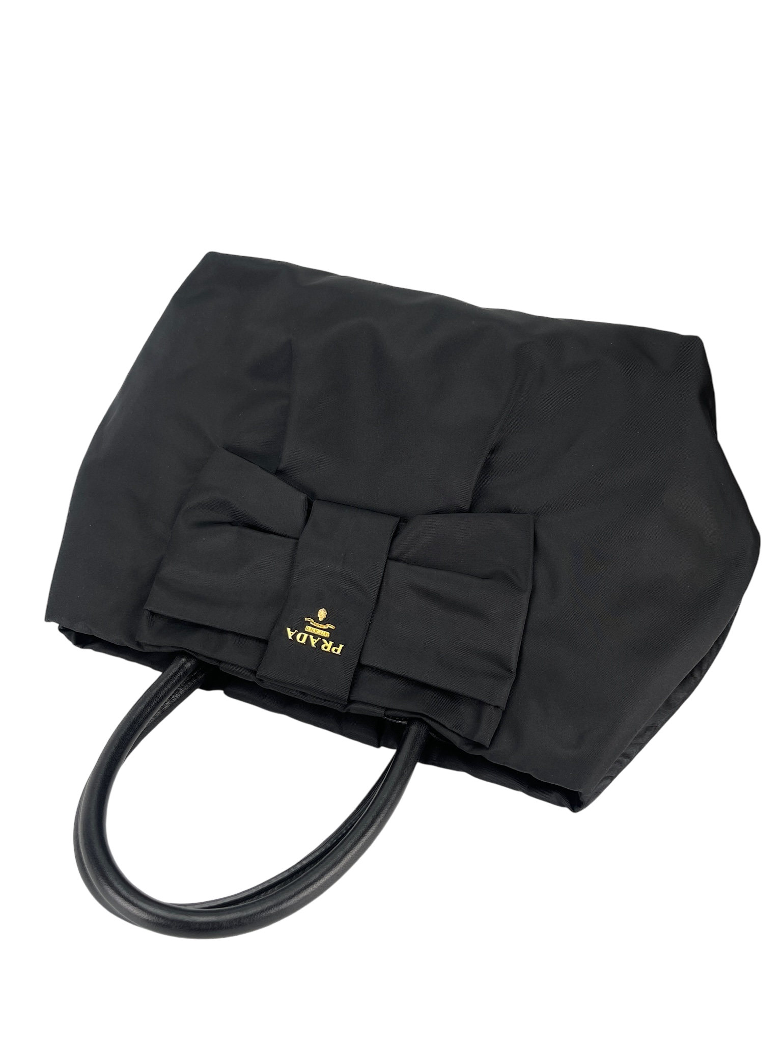 PRADA - Black Ribbon Nylon Tote Bag