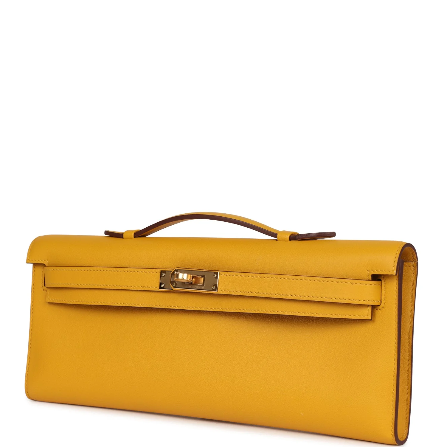 Hermes Kelly Cut Jaune Ambre Swift Gold Hardware