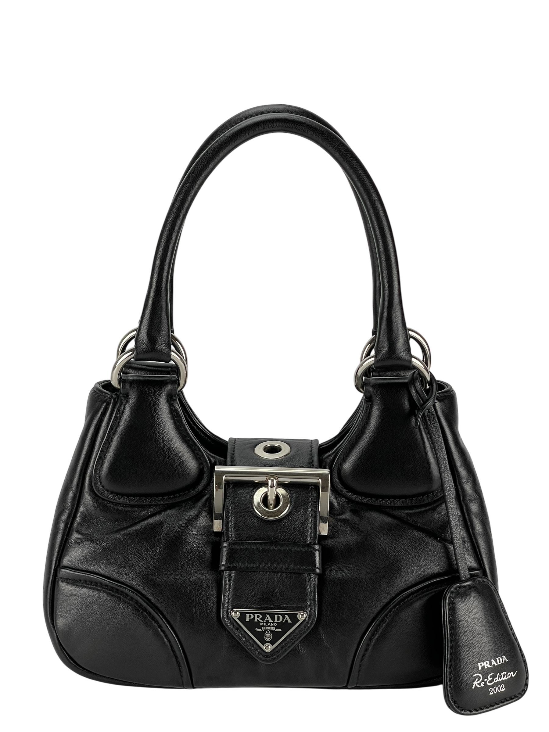 PRADA - Moon Padded Leather Nappa Handbag
