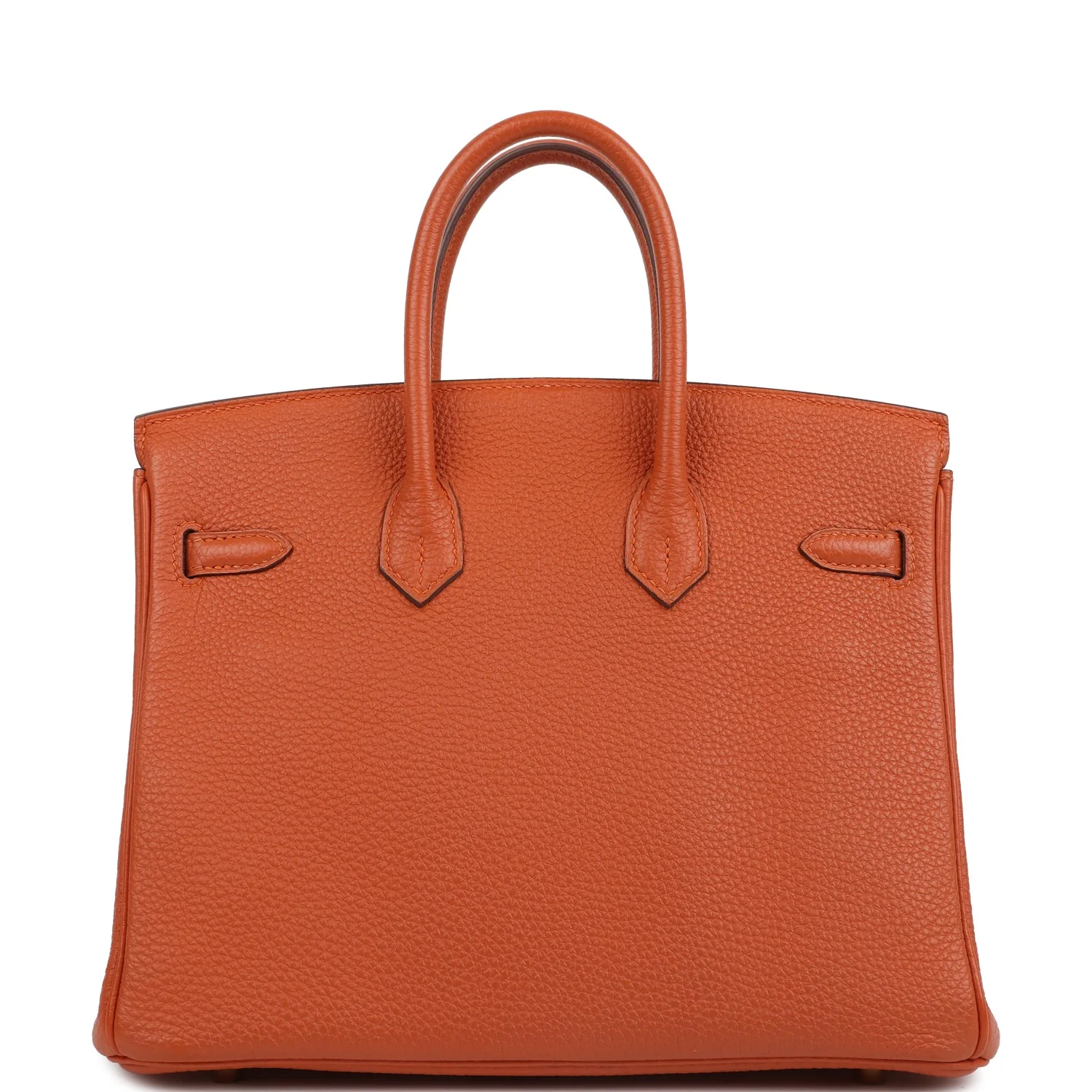 Pre-owned Hermes Birkin 25 Orange Togo Gold Hardware