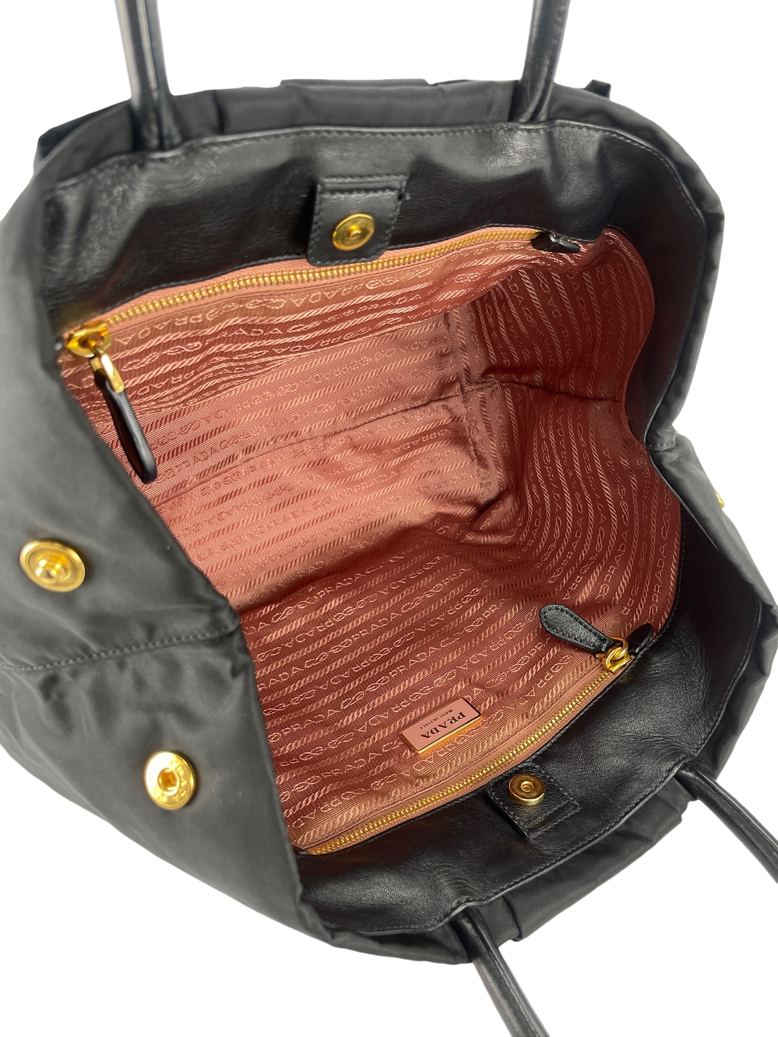 PRADA - Black Ribbon Nylon Tote Bag