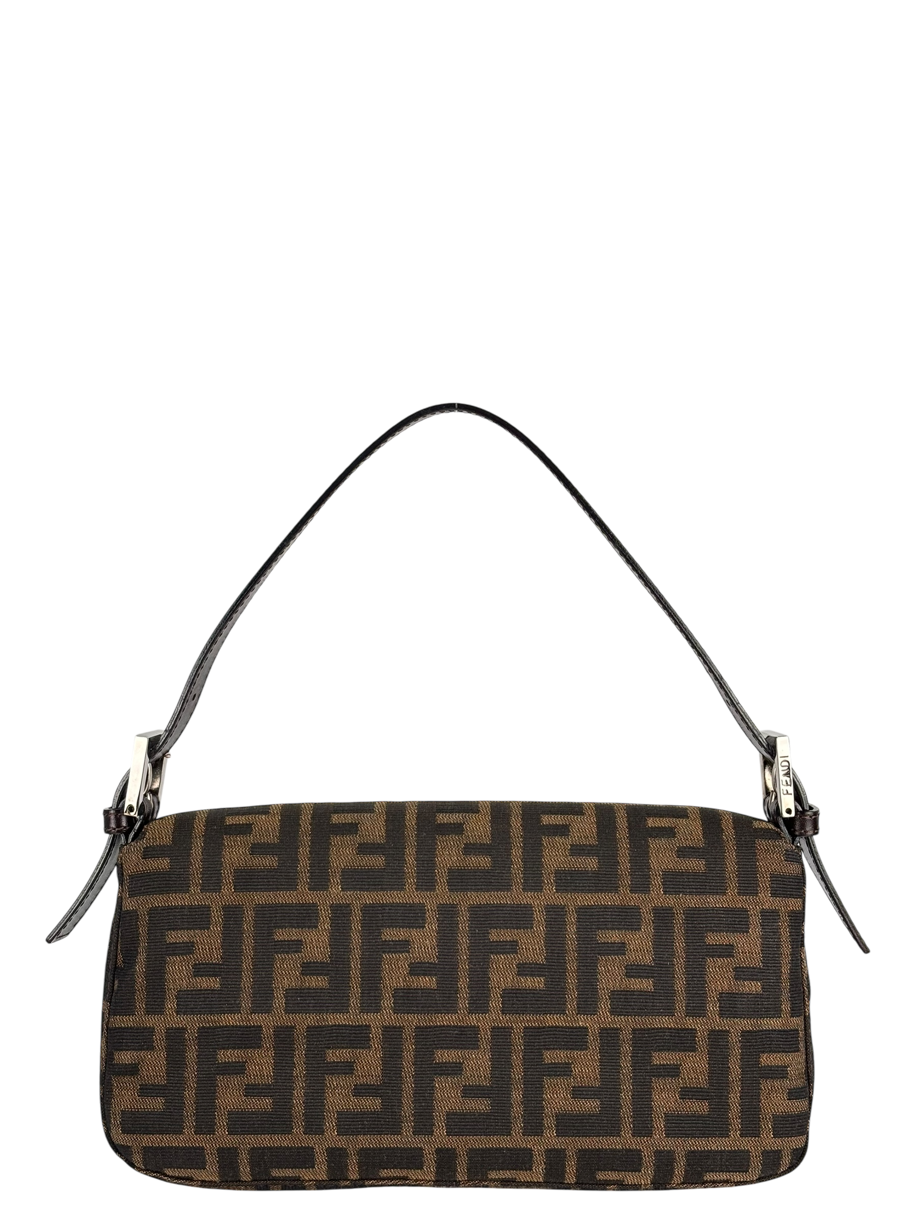 FENDI - Brown Zucca Baguette Shoulder Bag
