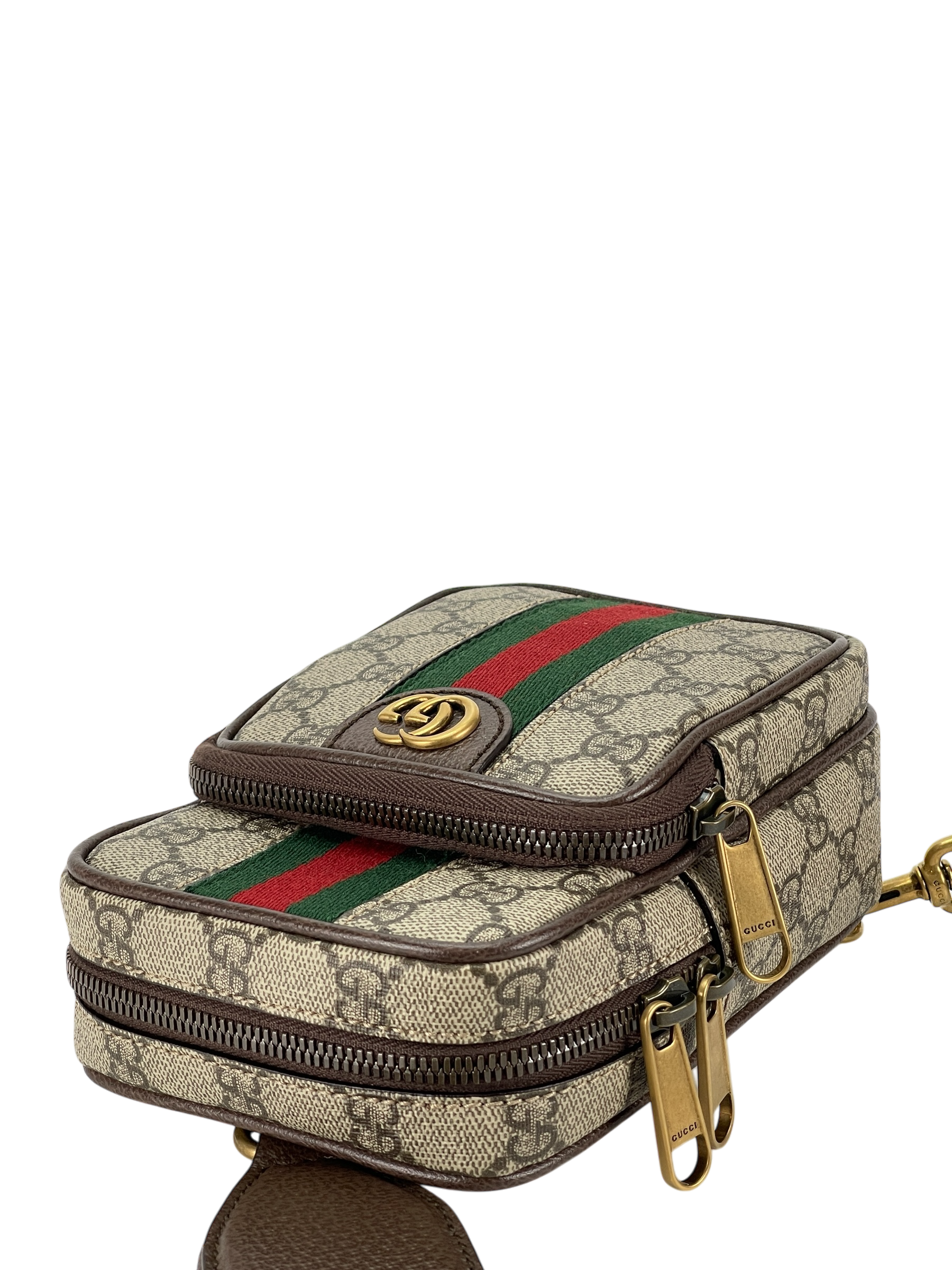 GUCCI -Ophidia GG Supreme Canvas Leather GG Small Mini Bag Sling Bag