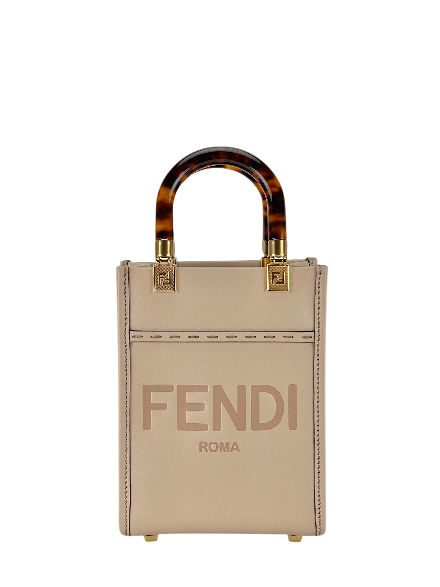 FENDI - Sunshine Logo Debossed Mini Tote Bag