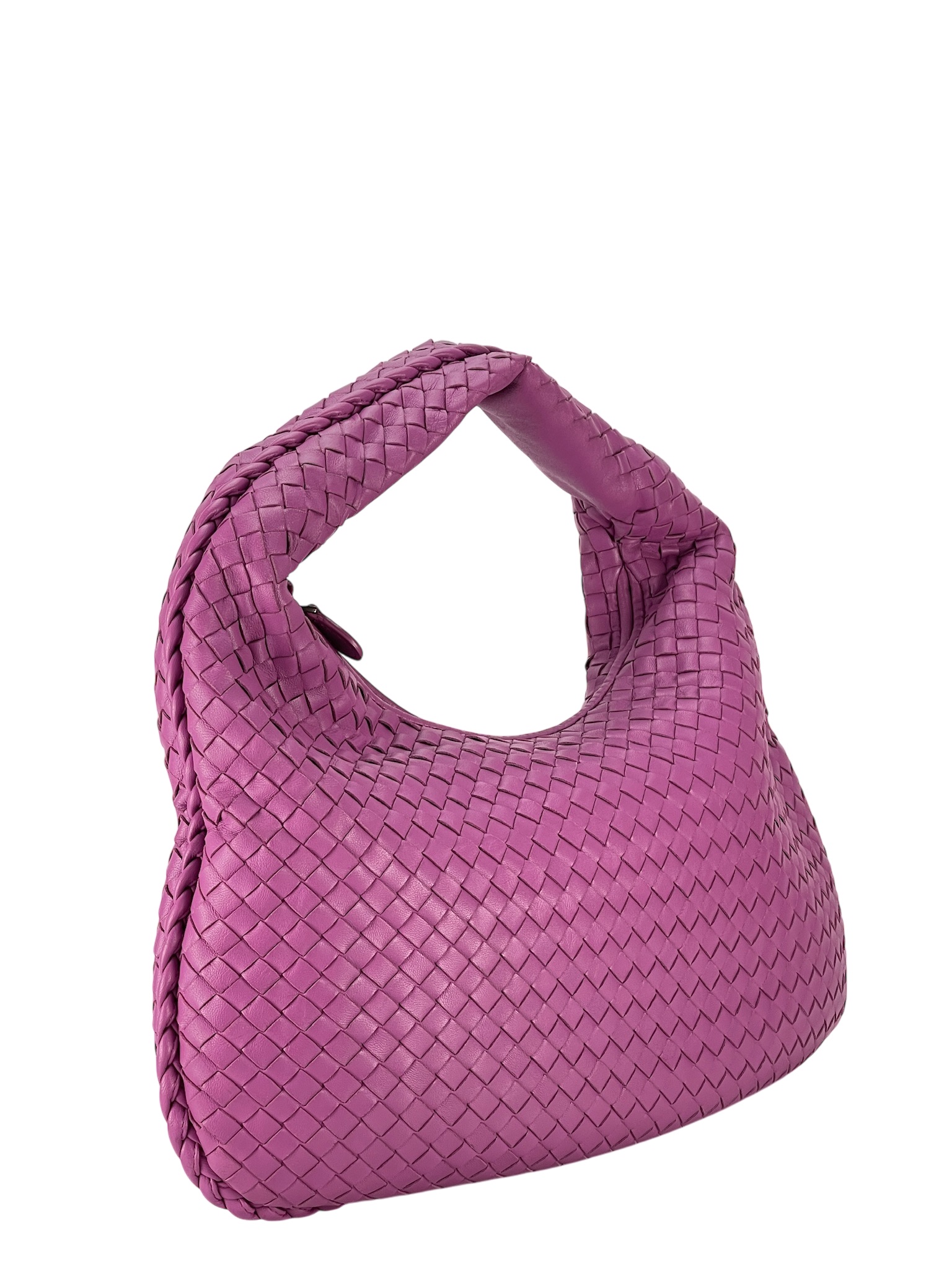 BOTTEGA VENETA - Intrecciato Hobo Bag Pink Calfskin