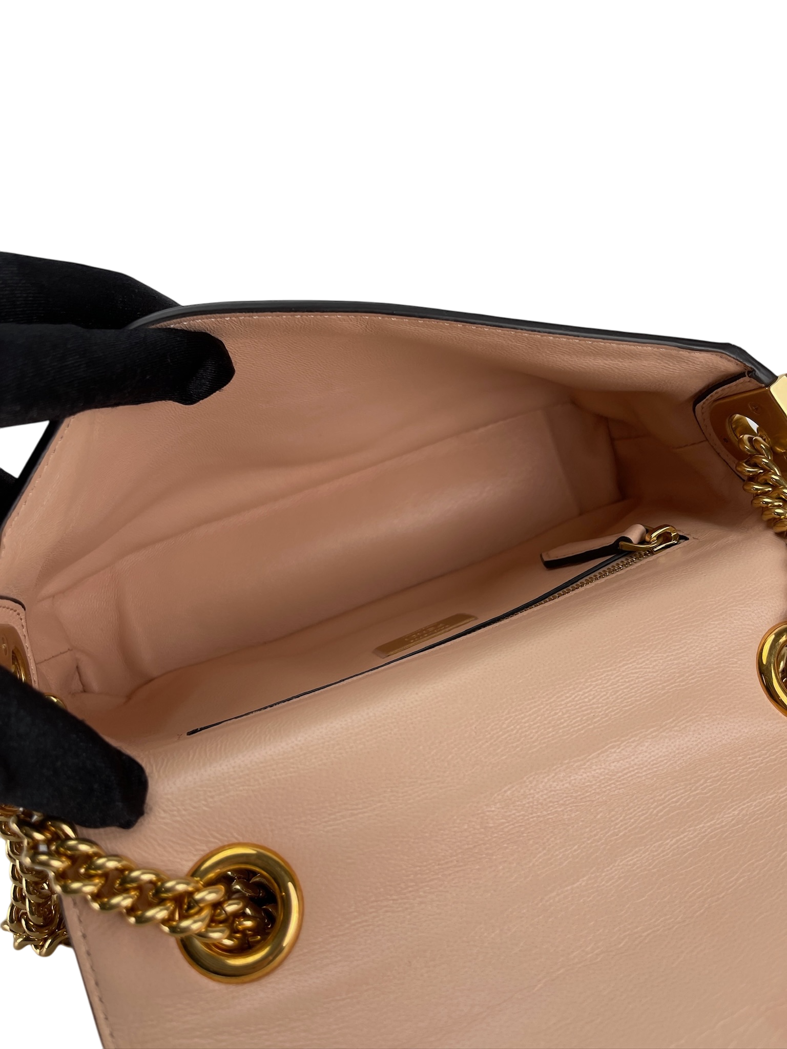 FENDI - Pink Lamskin Baguette Chain Midi Nappa Small Embossed