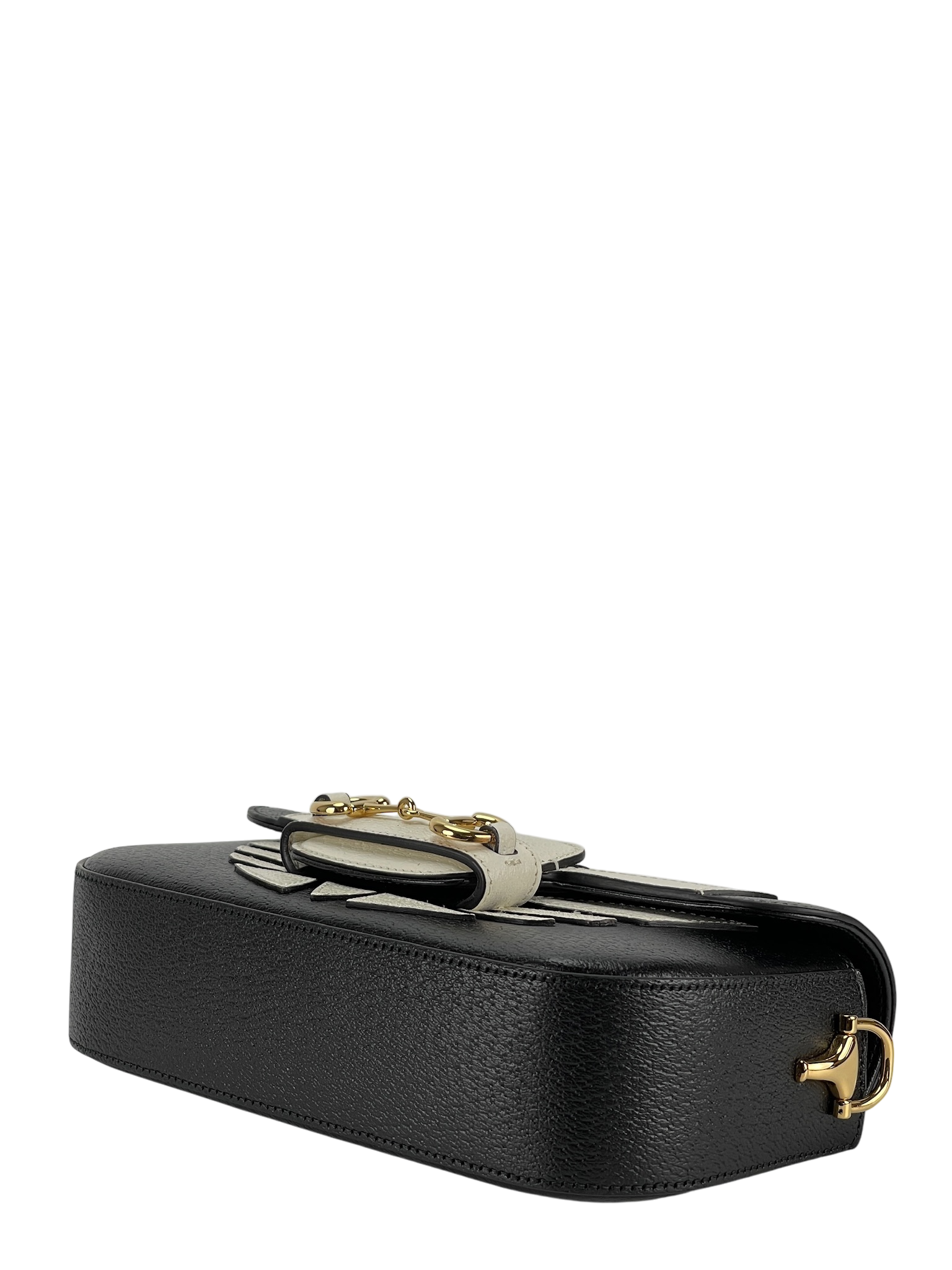 GUCCI - Gucci x Adidas Horsebit 1955 Shoulder Bag Black White Calfskin