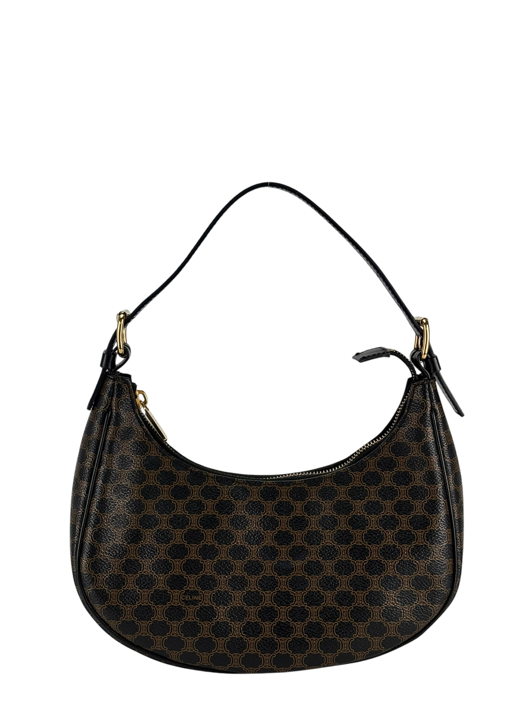 CELINE - Ava Bag In Triomphe Canvas and Calfskin Black