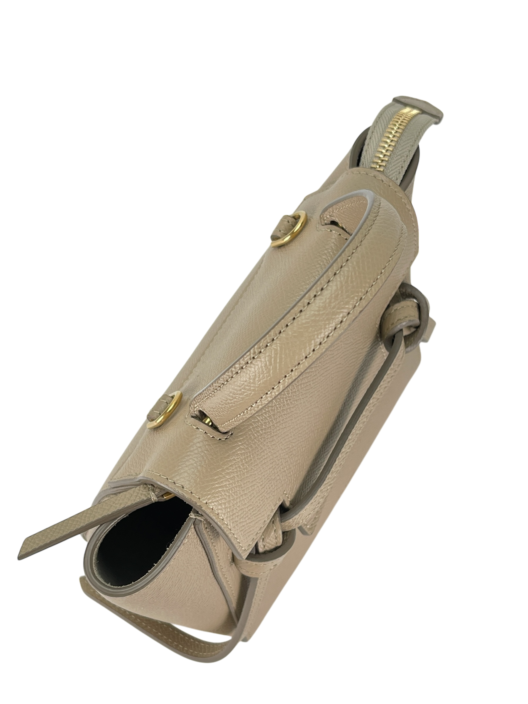 CELINE - Mini Light taupe Mirco Leather 2way Handbag