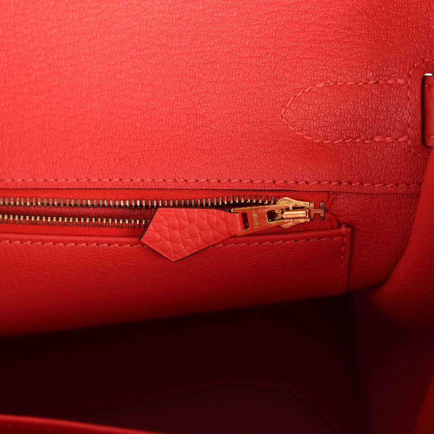 Pre-owned Hermes Birkin 30 Rouge Pivoine Clemence Gold Hardware