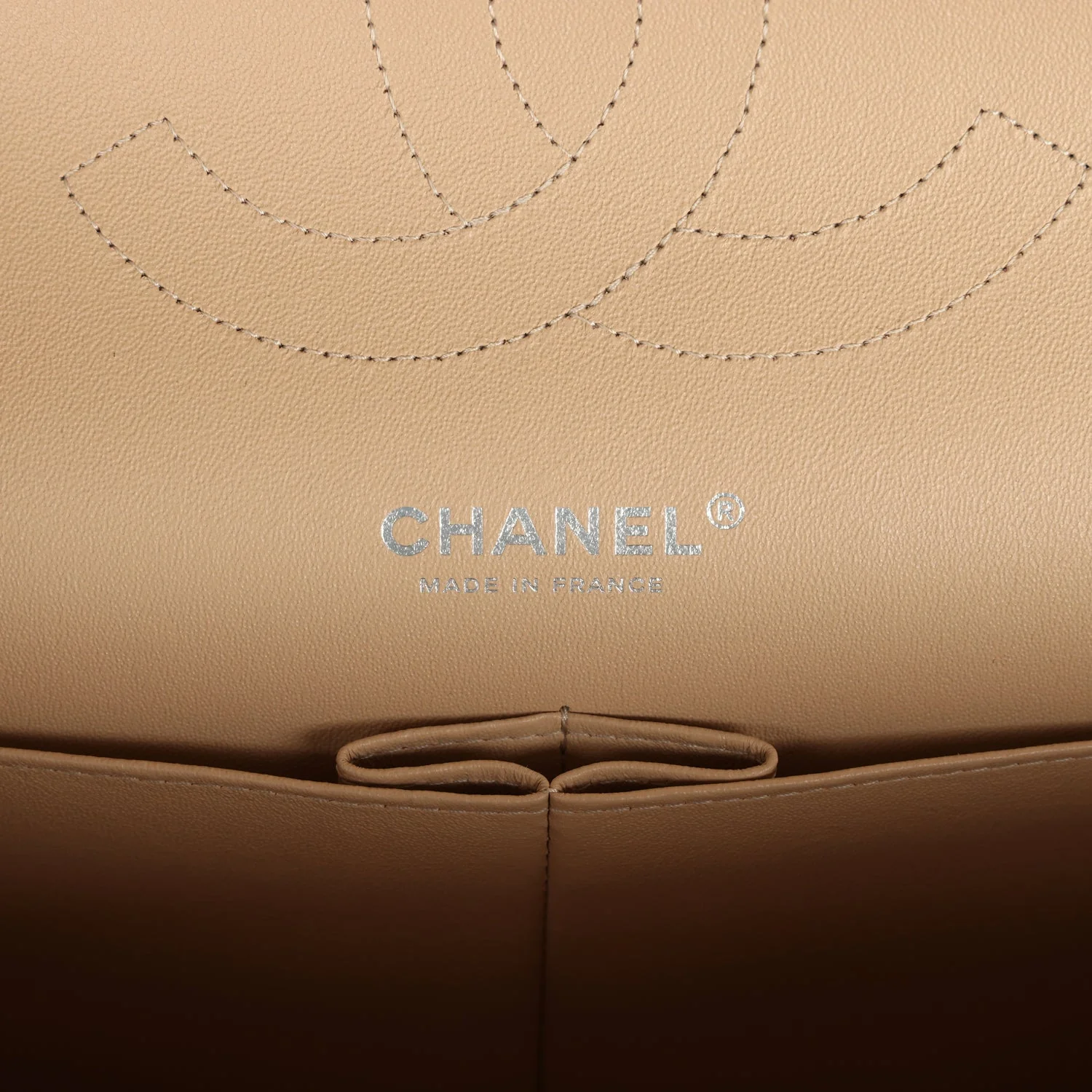 Chanel Jumbo Classic Double Flap Bag Light Beige Caviar Silver Hardware