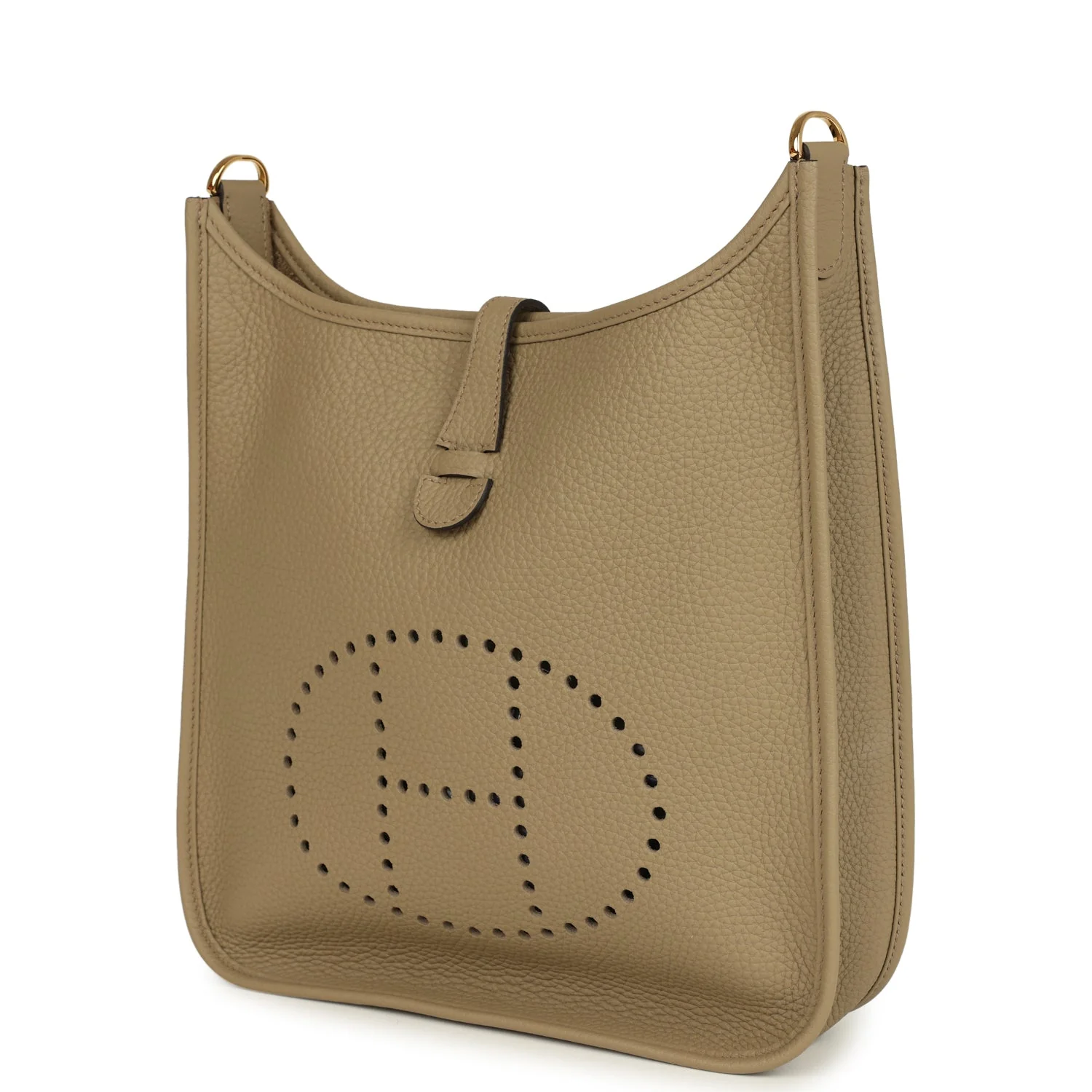 Hermes Evelyne III PM Beige Marfa Clemence Gold Hardware