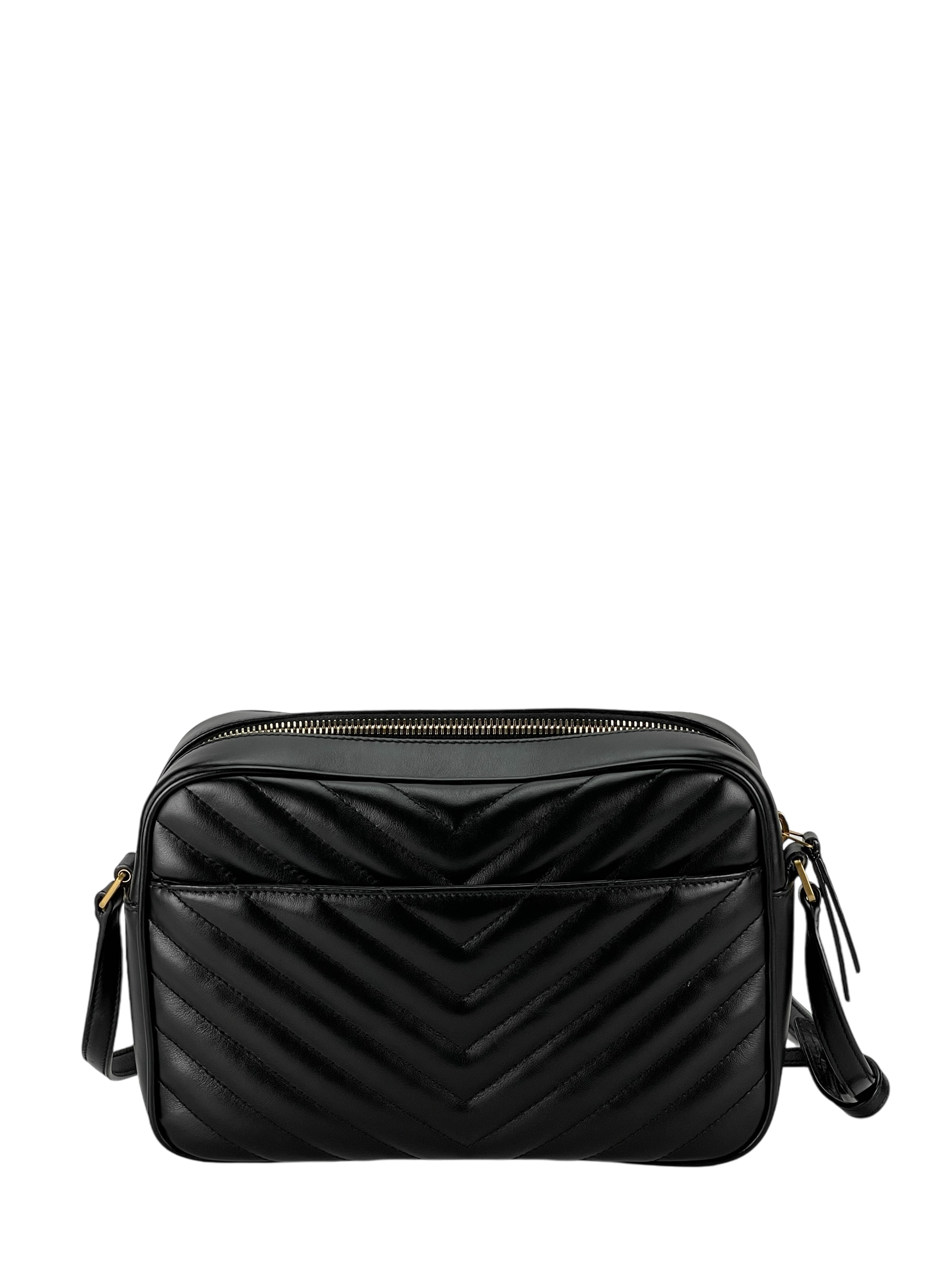 SAINT LAURENT - Calfskin Matelasse Lou Camera Bag Deep Marine