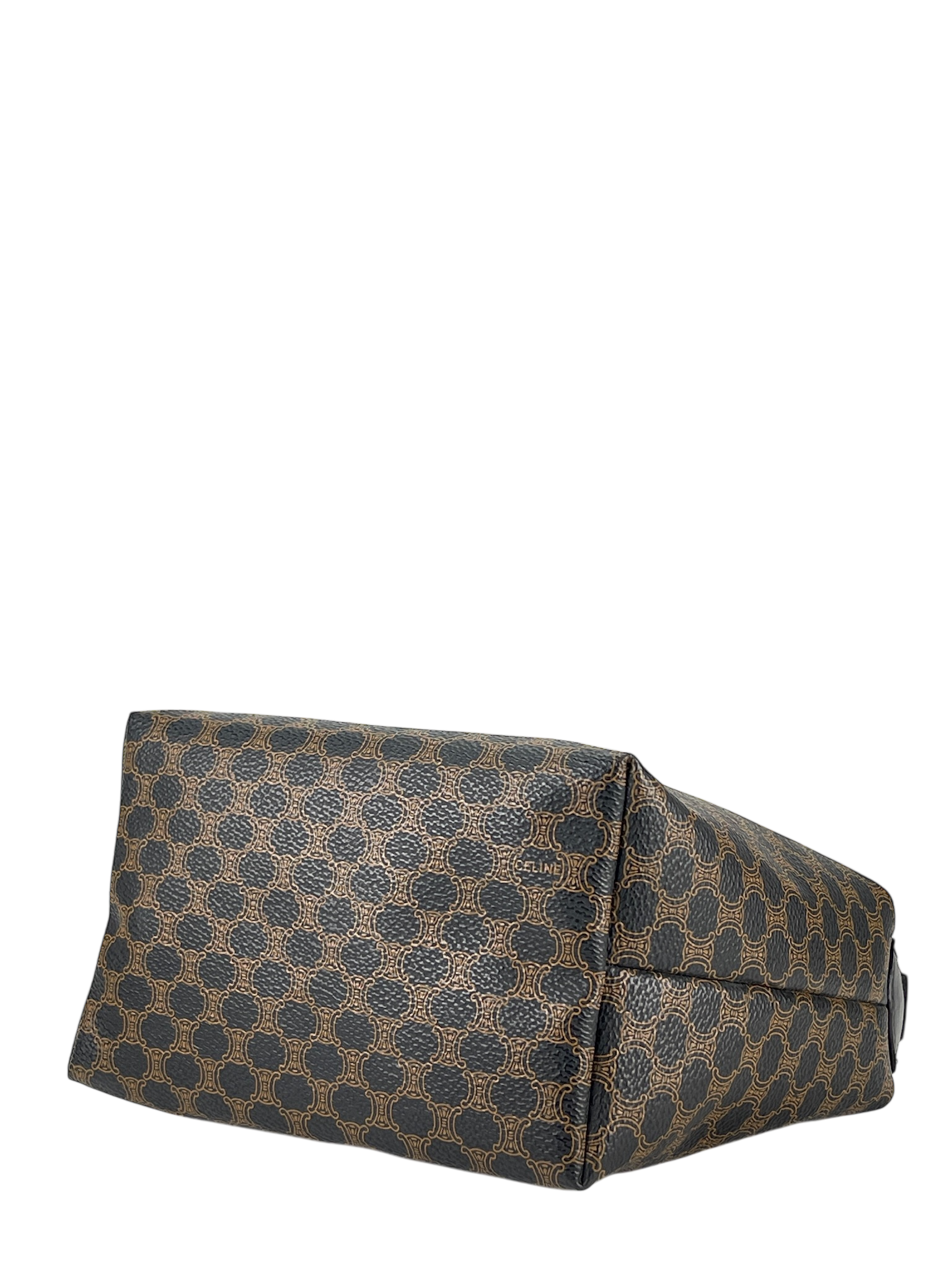 CELINE - Black Brown Macadam Pochette Hobo Bag