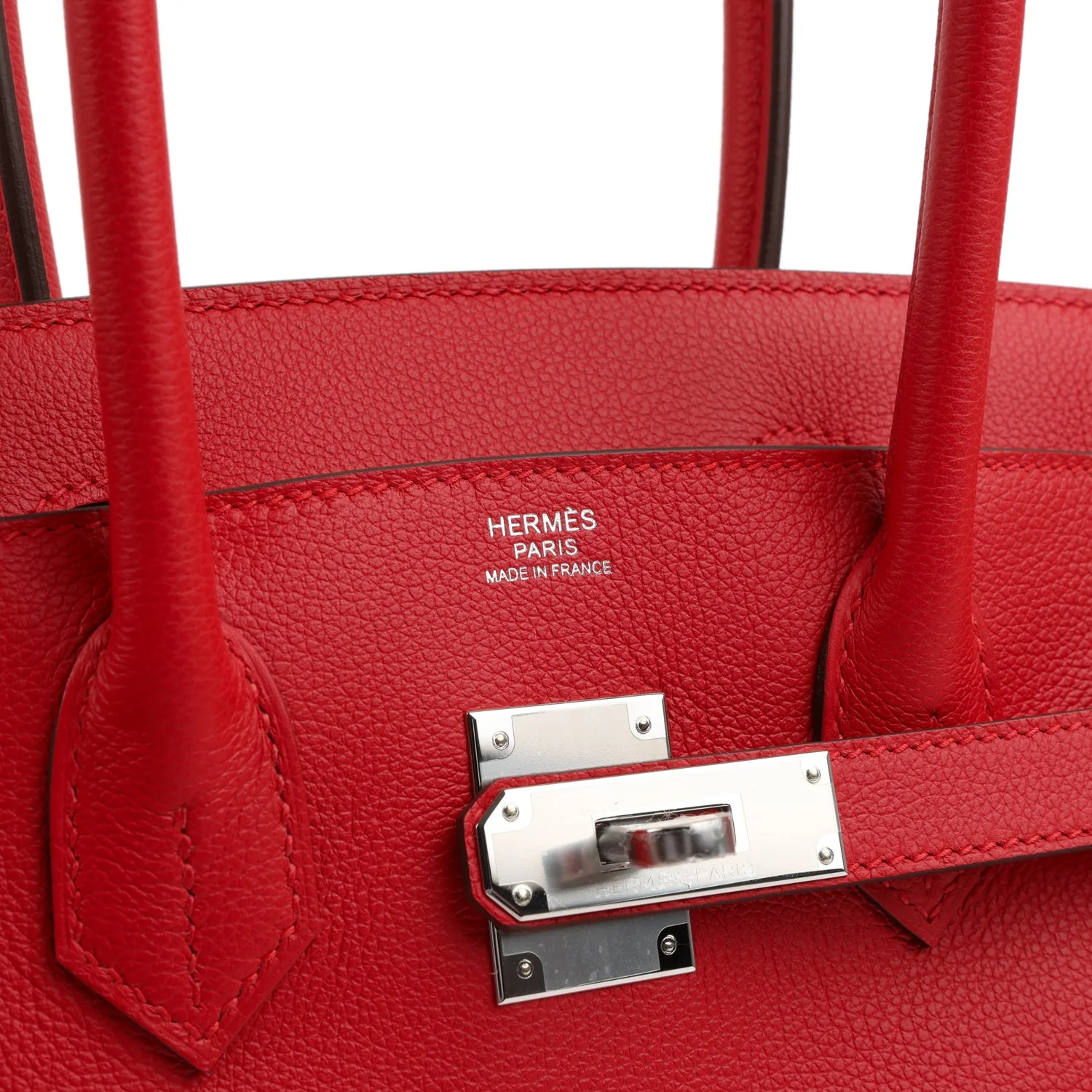 Hermes Shoulder Birkin Light 29 Rouge Radieux Evercolor Palladium Hardware