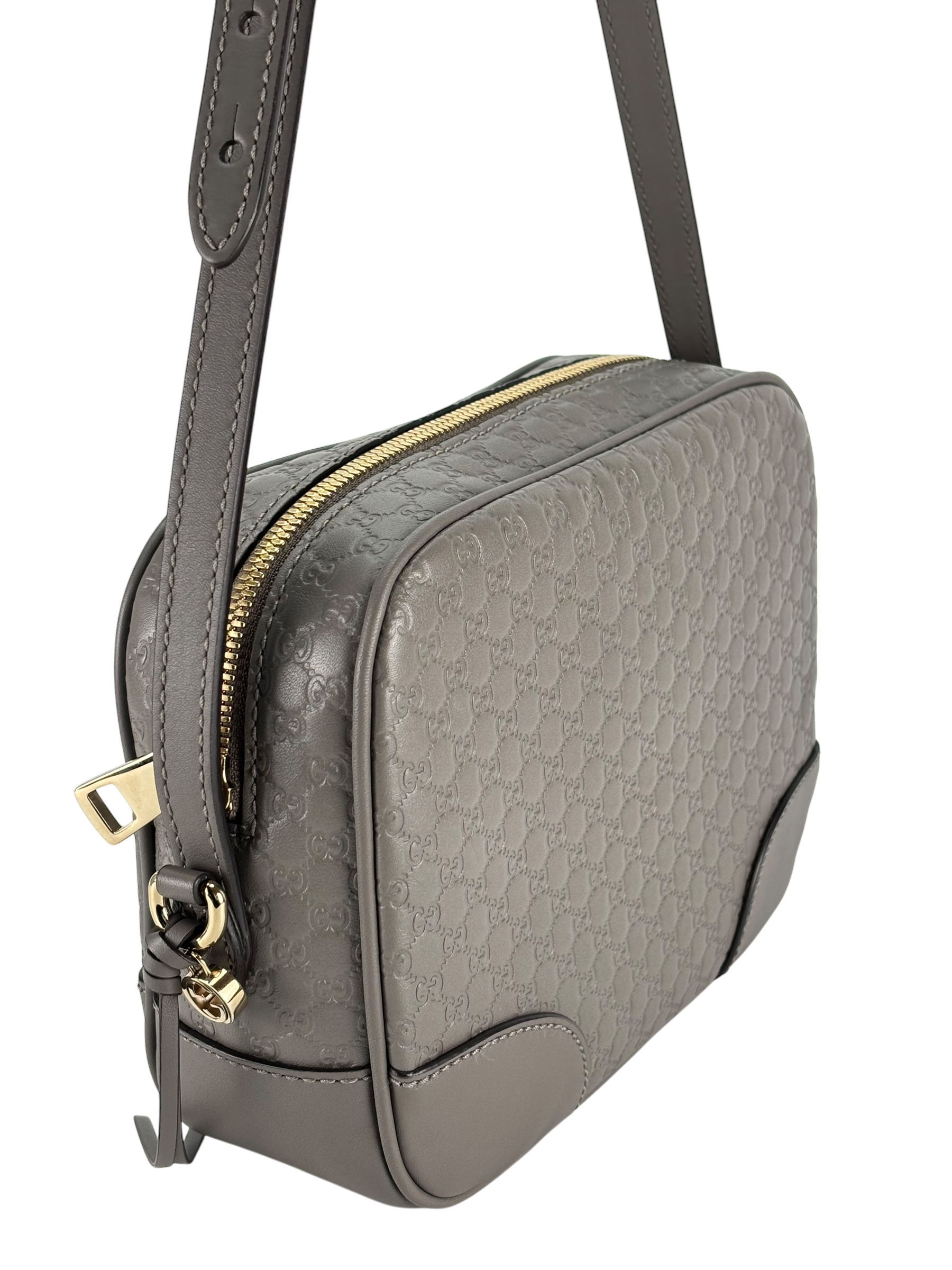 GUCCI - Grey Micro Guccissima Shoulder Bag