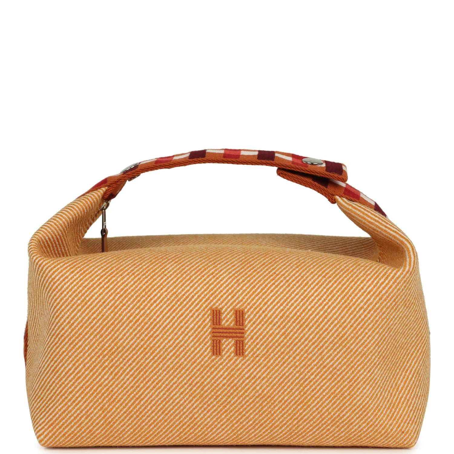 Hermes Bride A Brac Carre Case GM Fauve Merino Wool Palladium Hardware