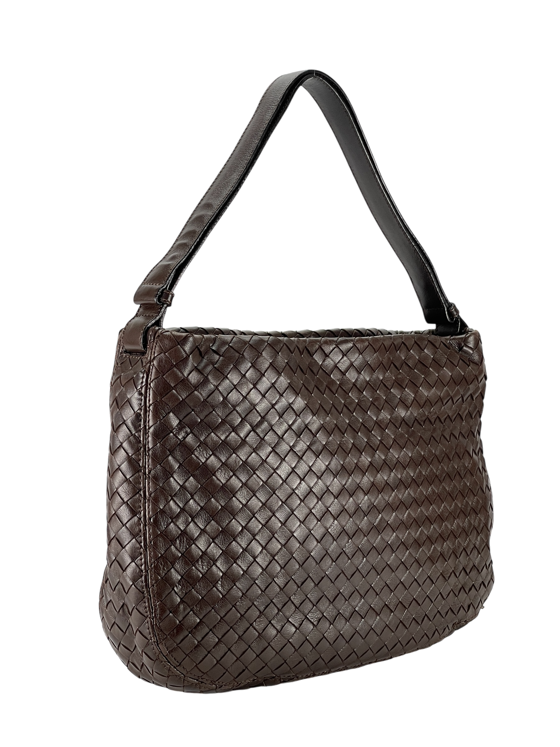 BOTTEGA VENETA - Intrecciato Shoulder Bag Brown