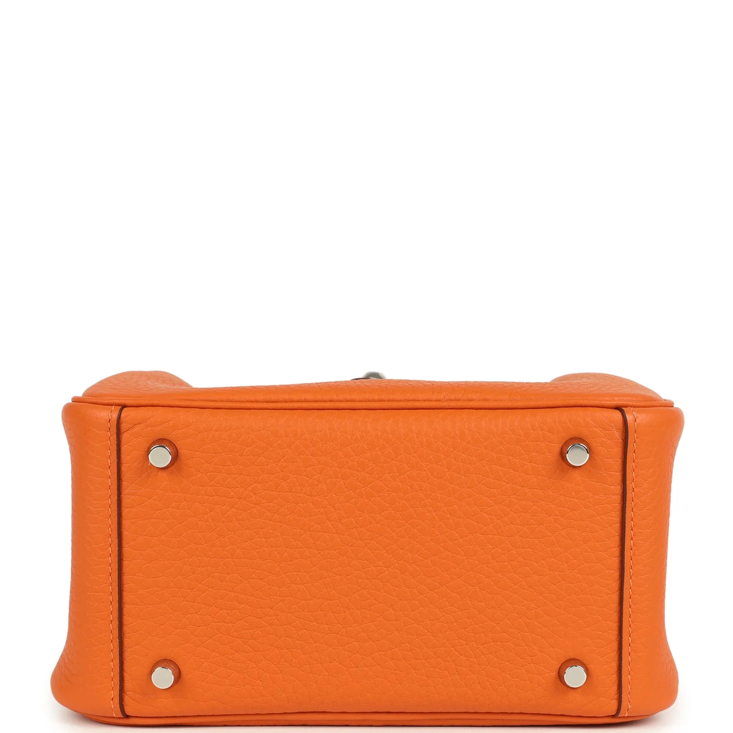 Hermes Mini Lindy II Orange Clemence Palladium Hardware