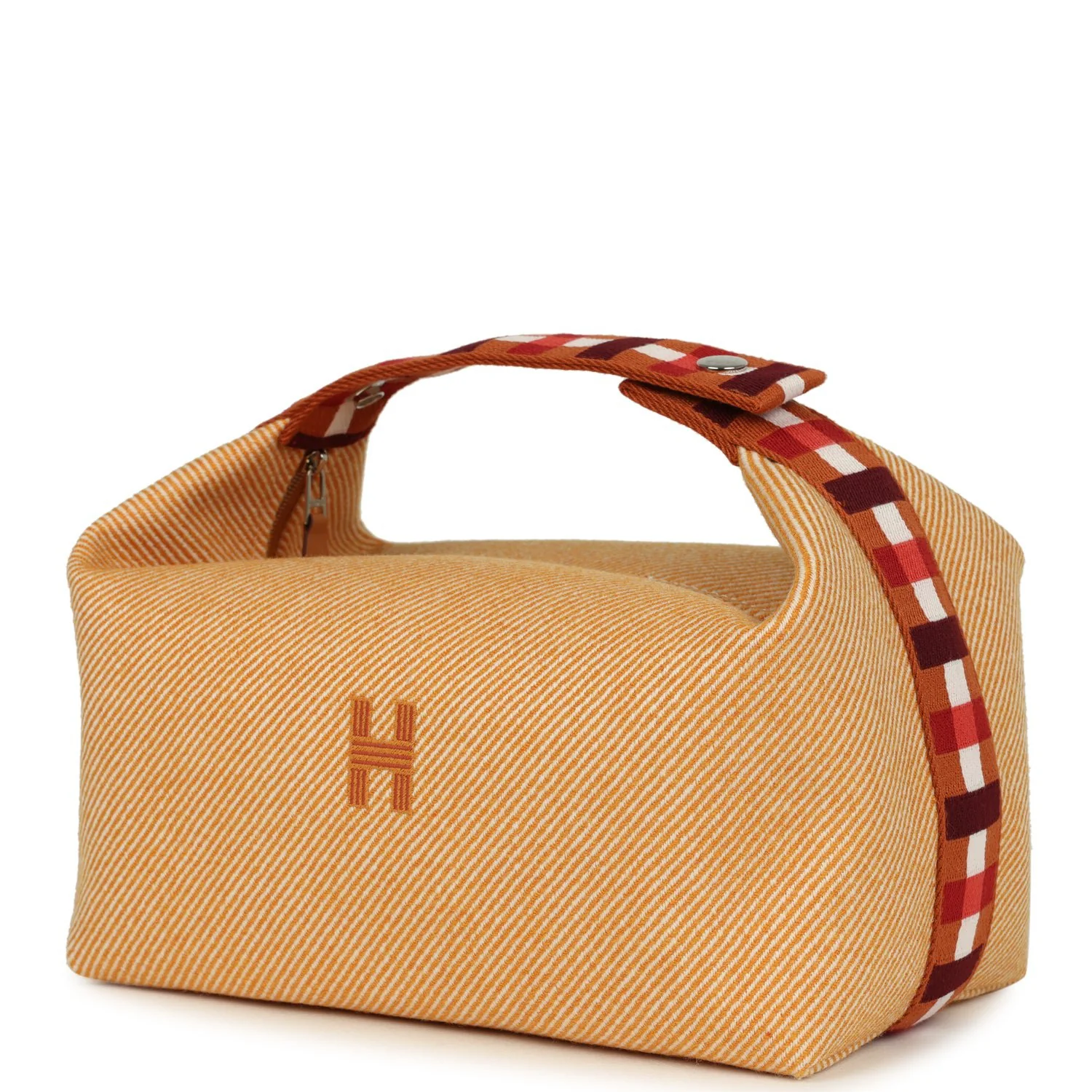 Hermes Bride A Brac Carre Case GM Fauve Merino Wool Palladium Hardware