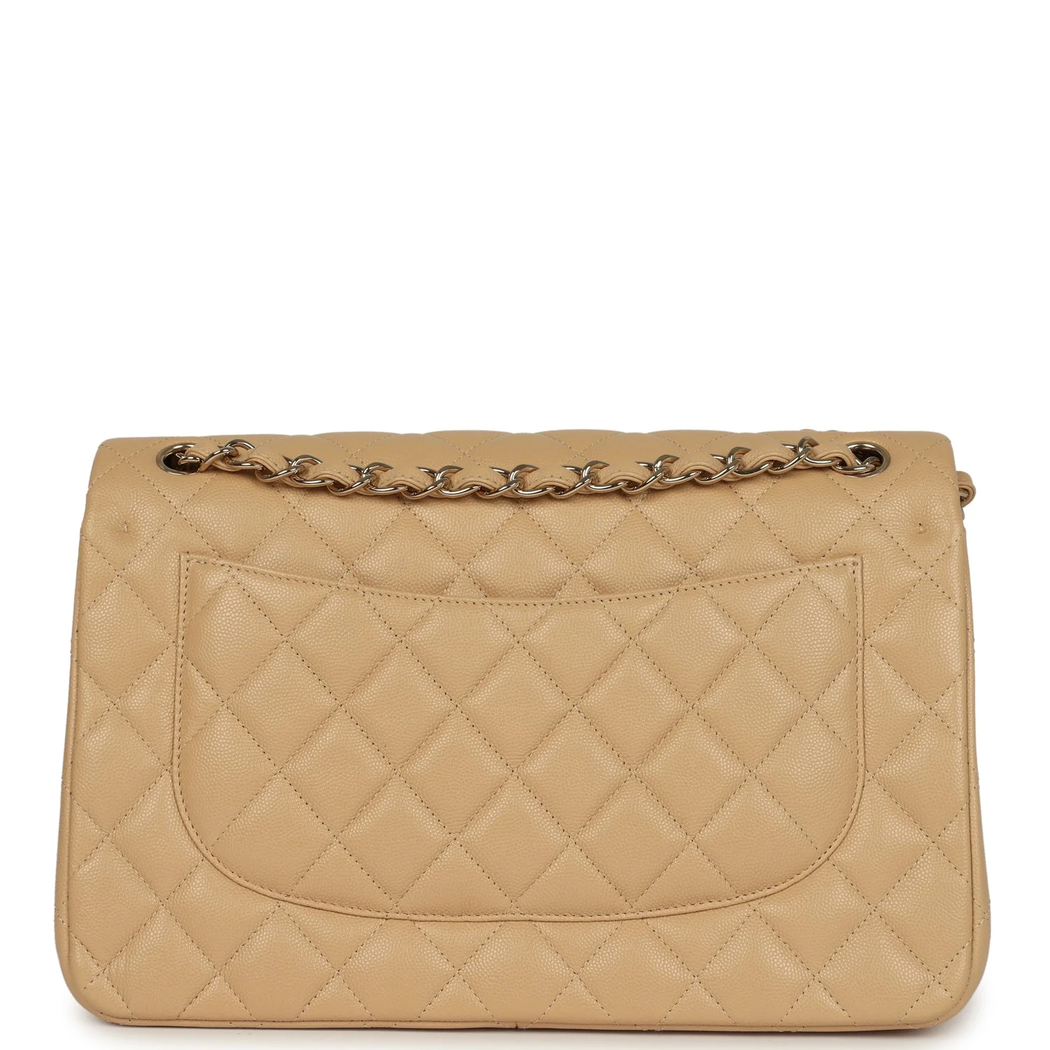 Chanel Jumbo Classic Double Flap Bag Light Beige Caviar Light Gold Hardware