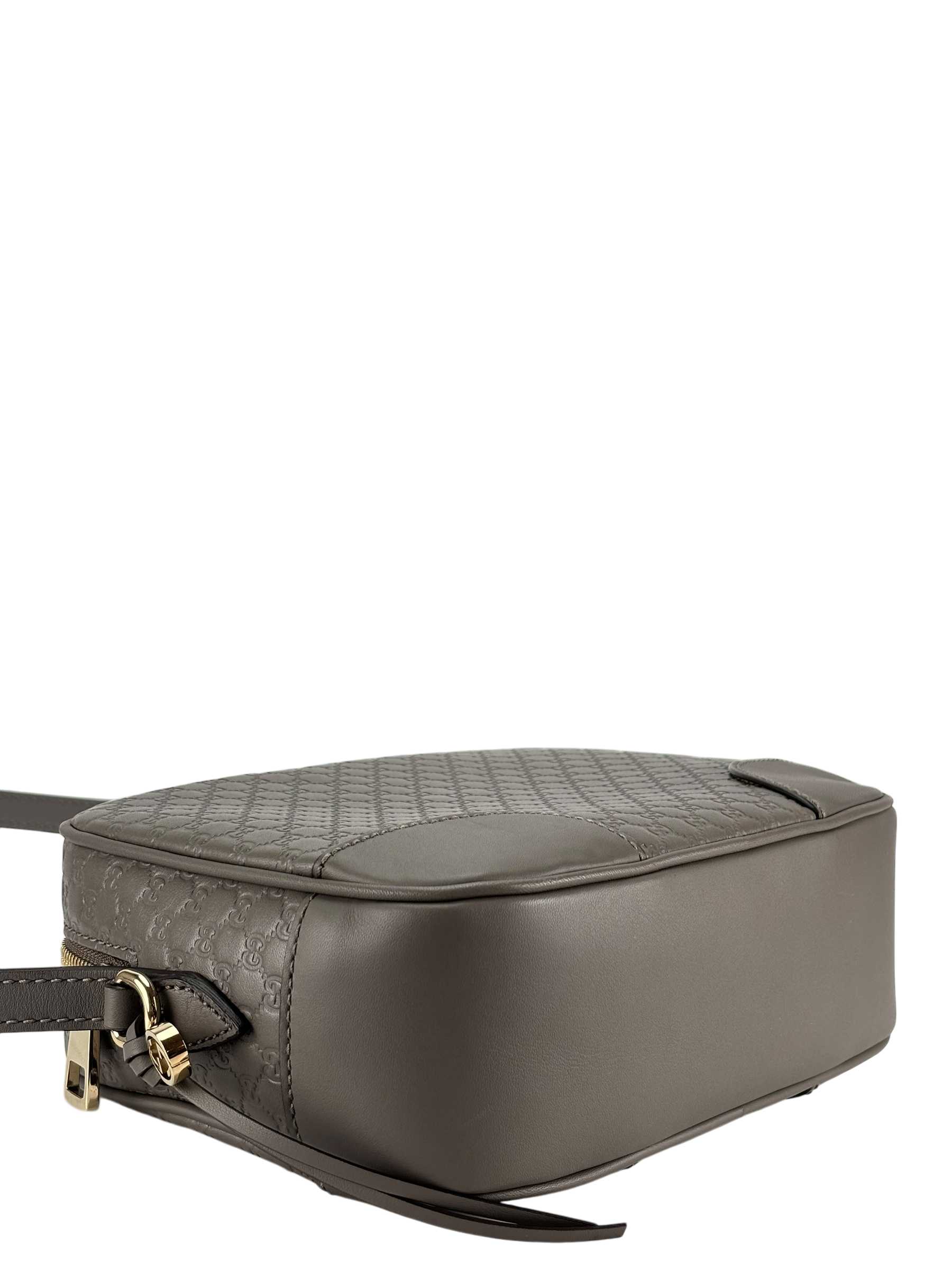 GUCCI - Grey Micro Guccissima Shoulder Bag