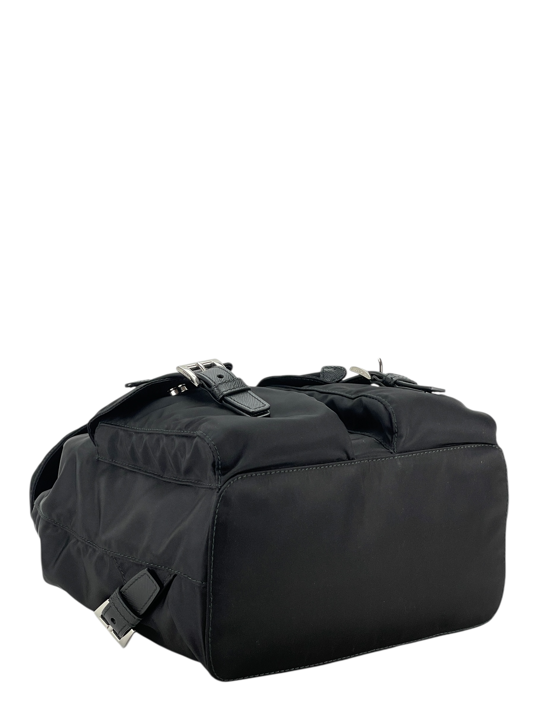 PRADA - Black Re-Nylon Backbag Small