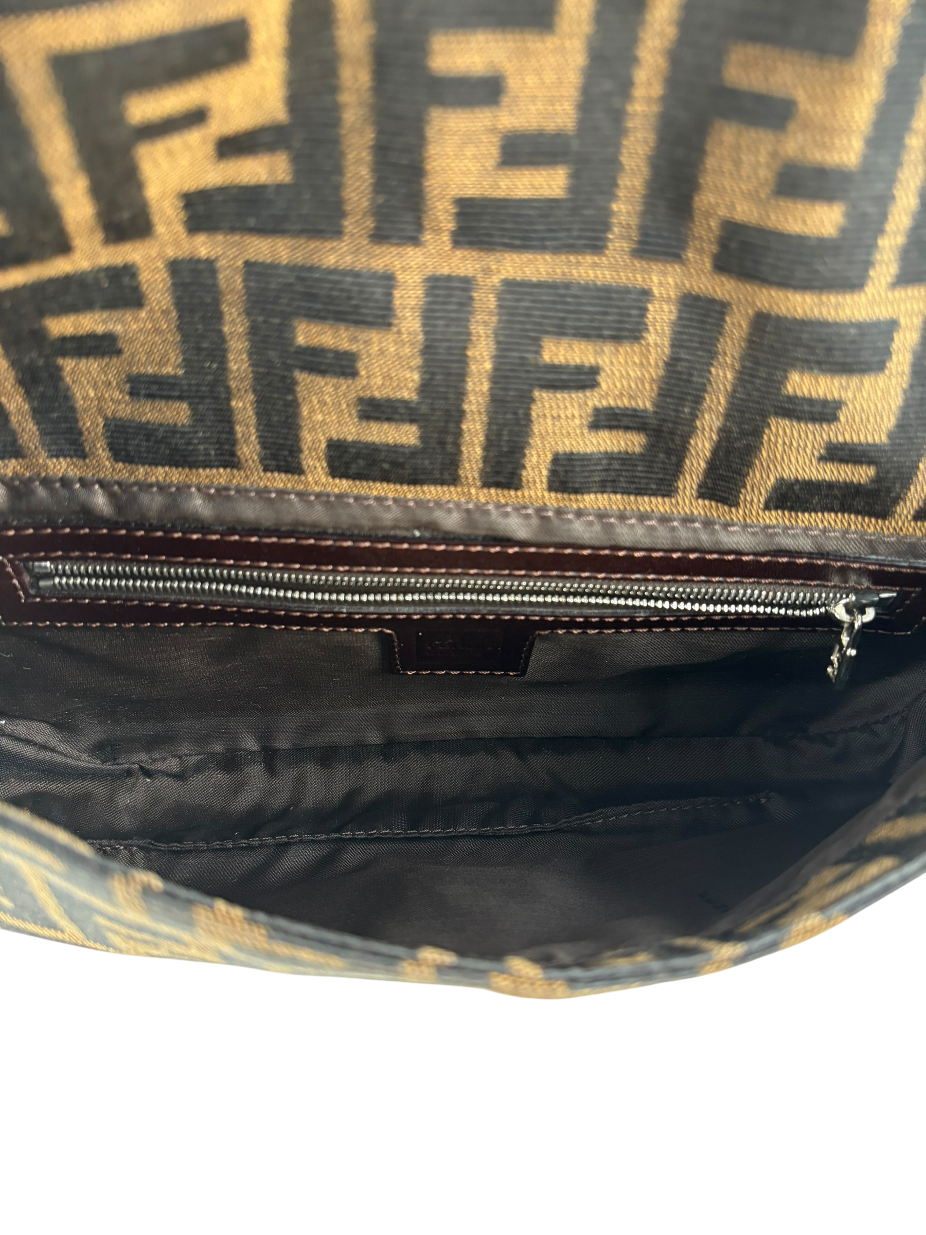 FENDI - Brown Zucca Baguette Shoulder Bag