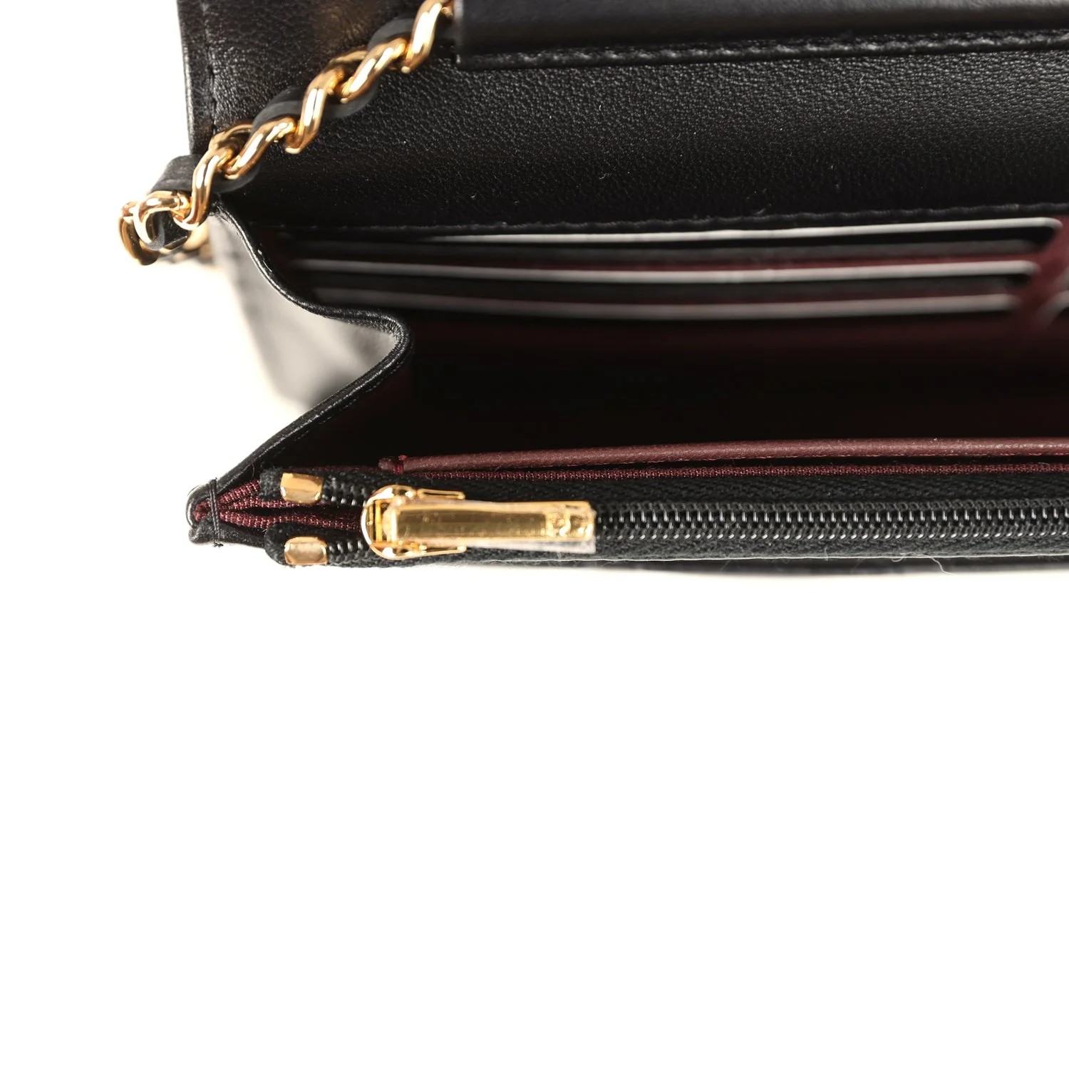 Chanel Wallet On Chain WOC Black Lambskin Gold Hardware