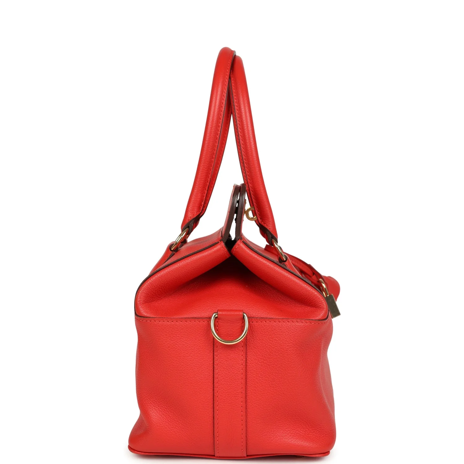 Pre-owned Hermes Sac Toolbox 20 Rouge Tomate Evercolor Gold Hardware