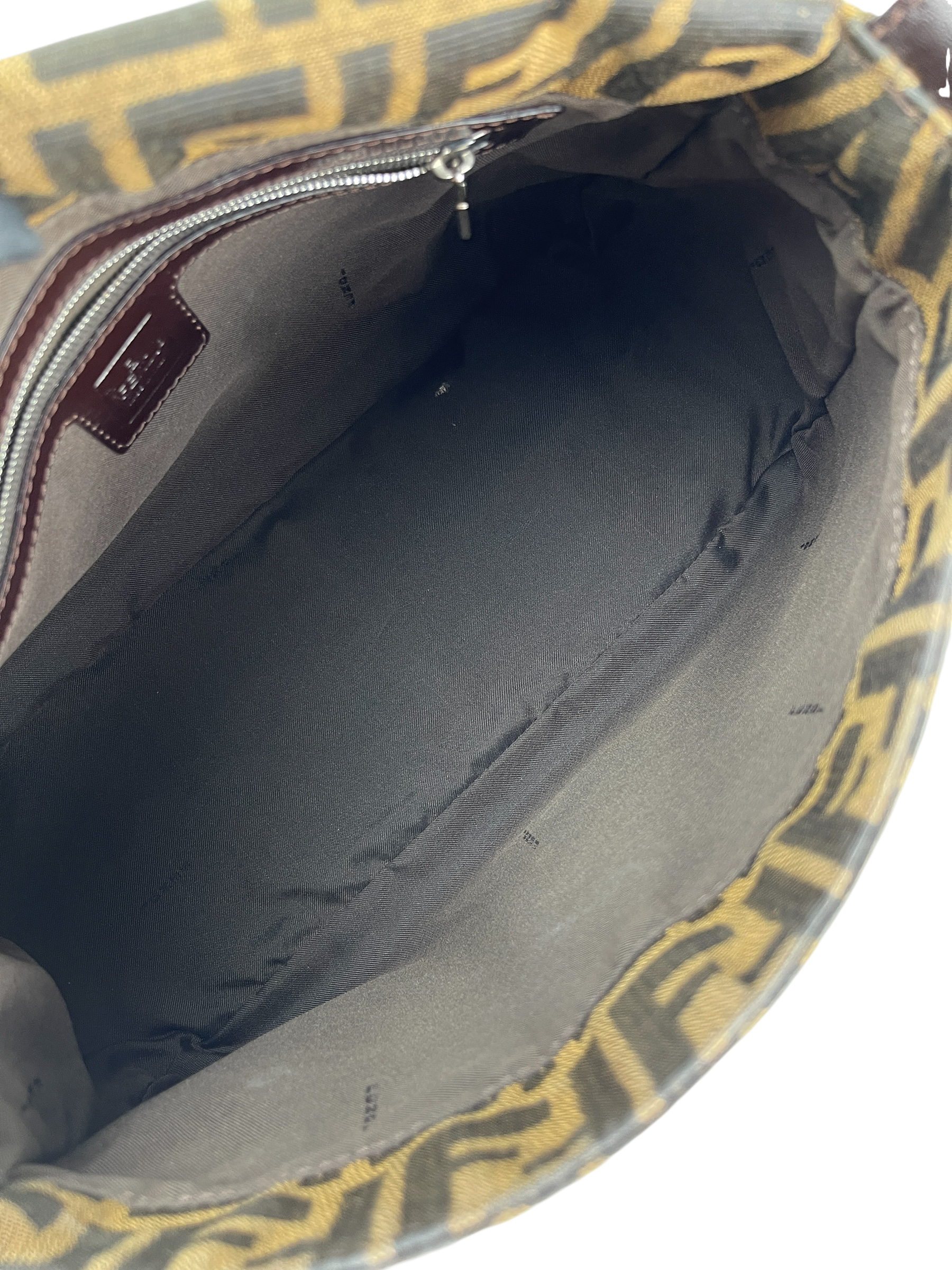 FENDI - Brown Zucca Mamma Baguette Handbag Silver Hardware