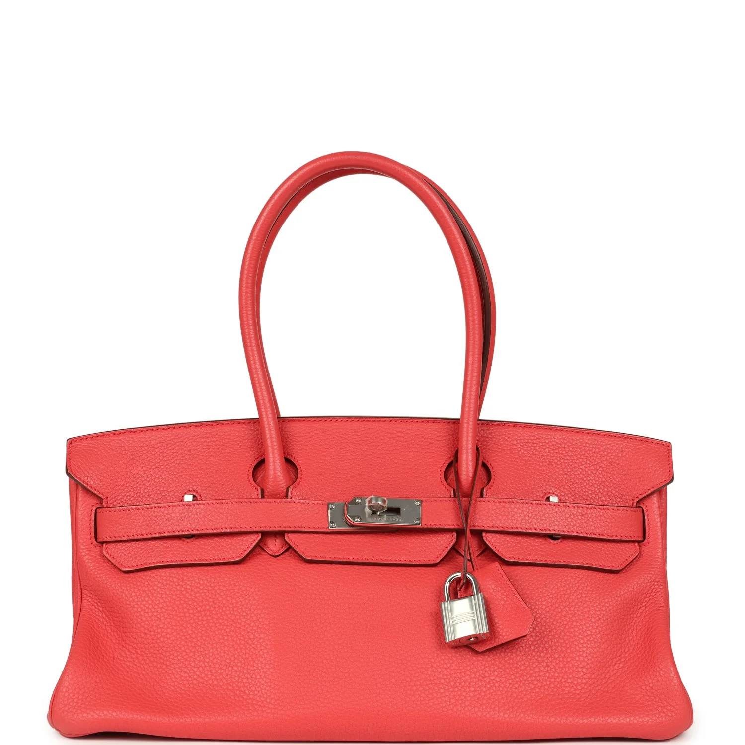 Vintage Hermes Shoulder Birkin 42 JPG Bougainvillea Clemence Palladium Hardware