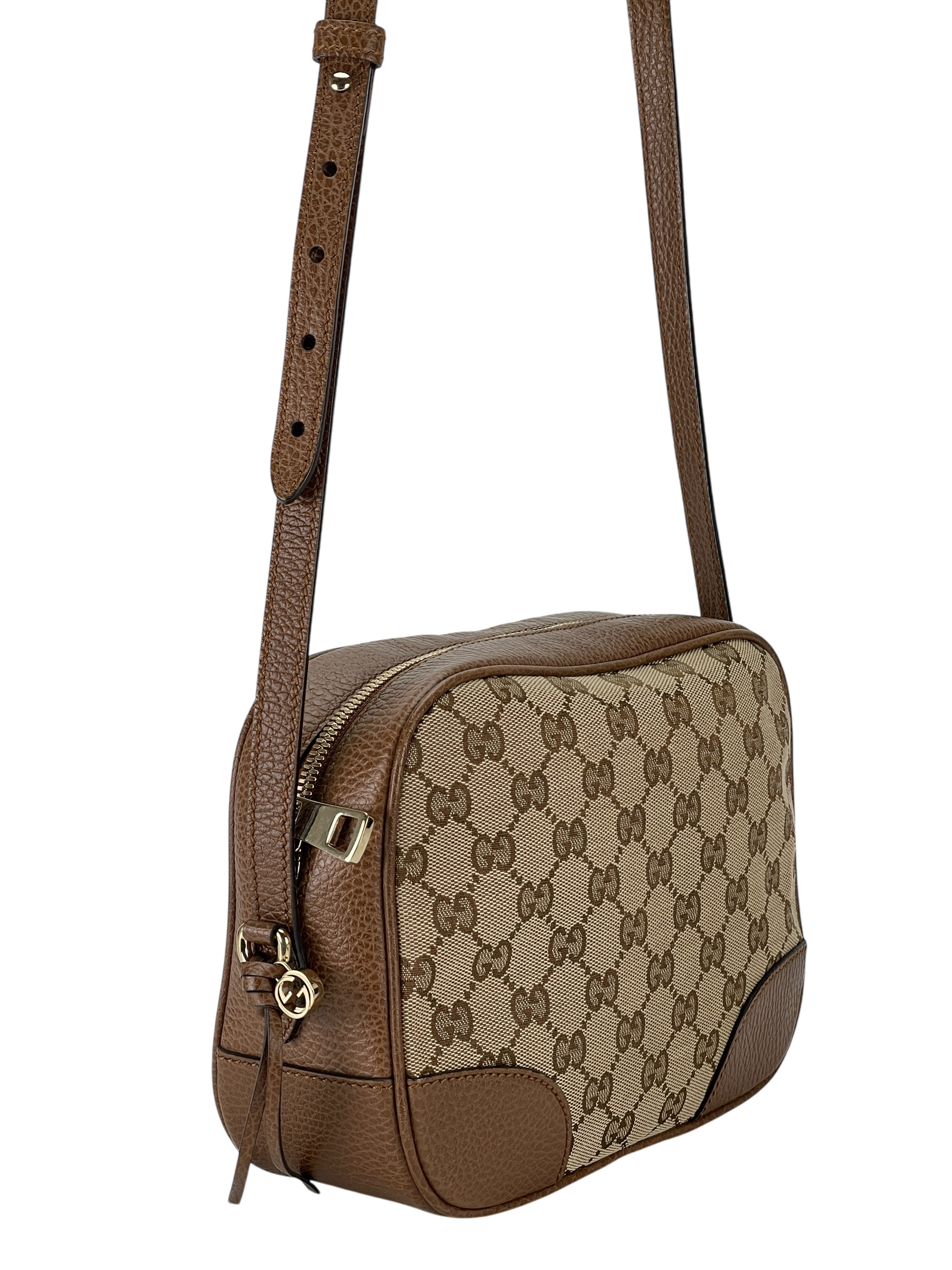 GUCCI - GG Canvas Camera Shoulder Bag Beige