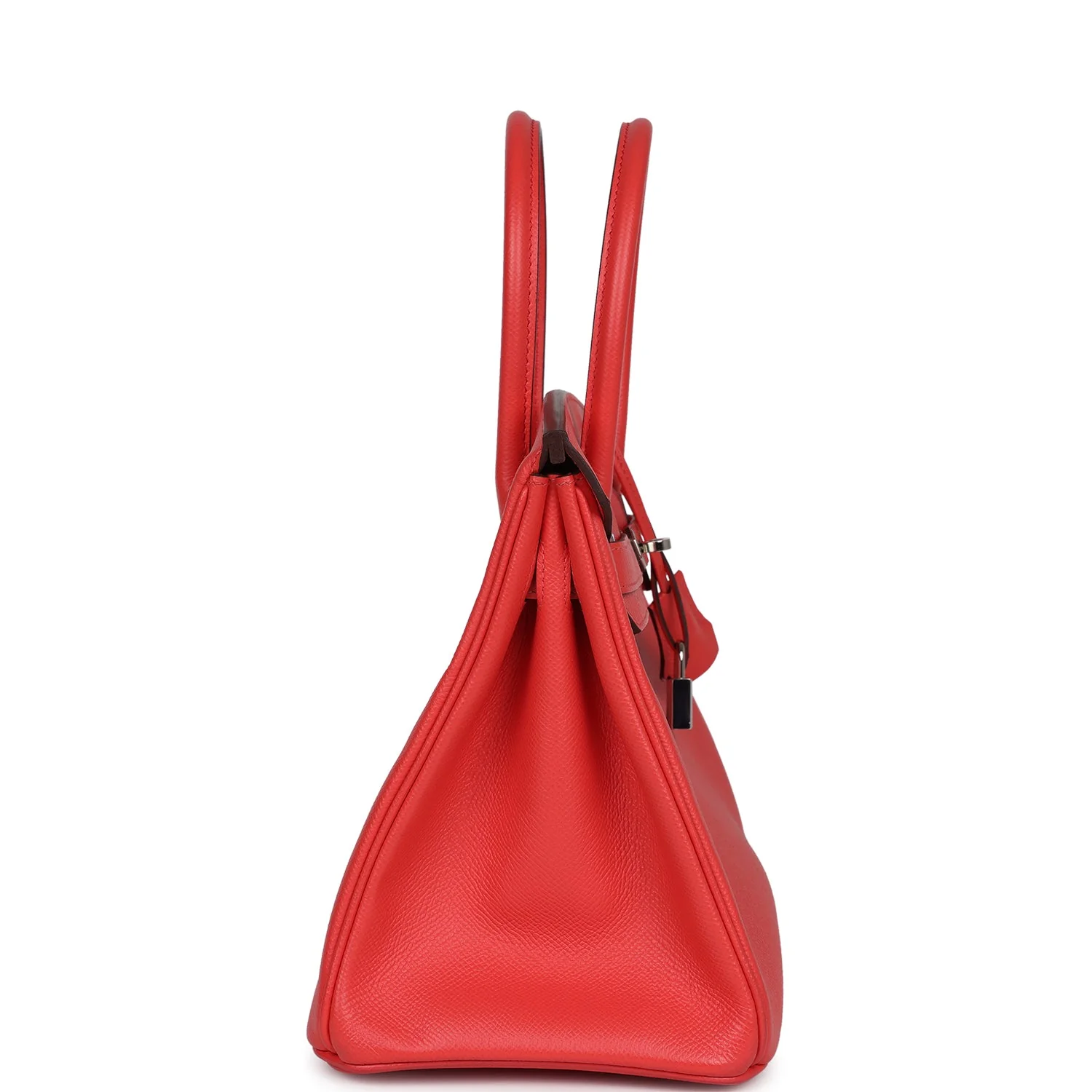 Pre-owned Hermes Birkin 30 Rose Jaipur Epsom Palladium Hardware