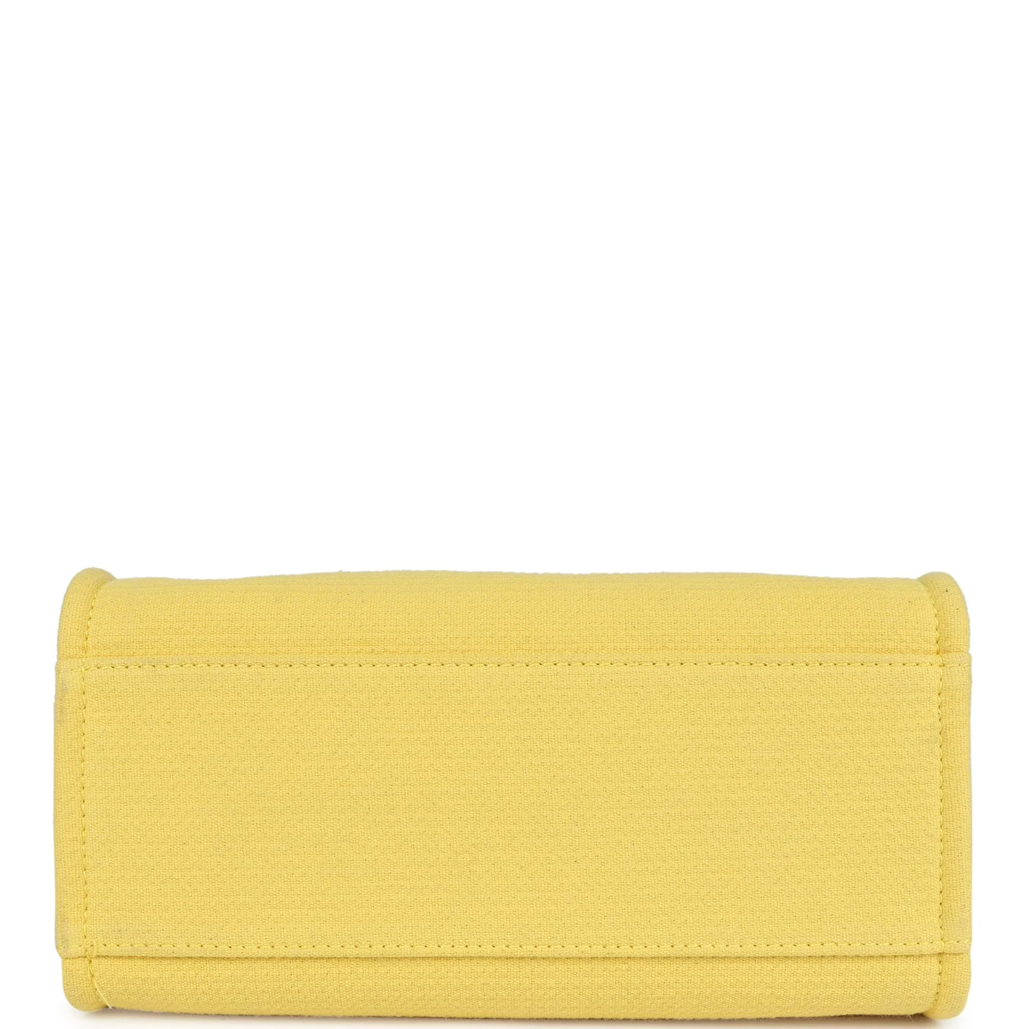 Chanel Small Deauville Shopping Tote Yellow Canvas Light Gold Hardware