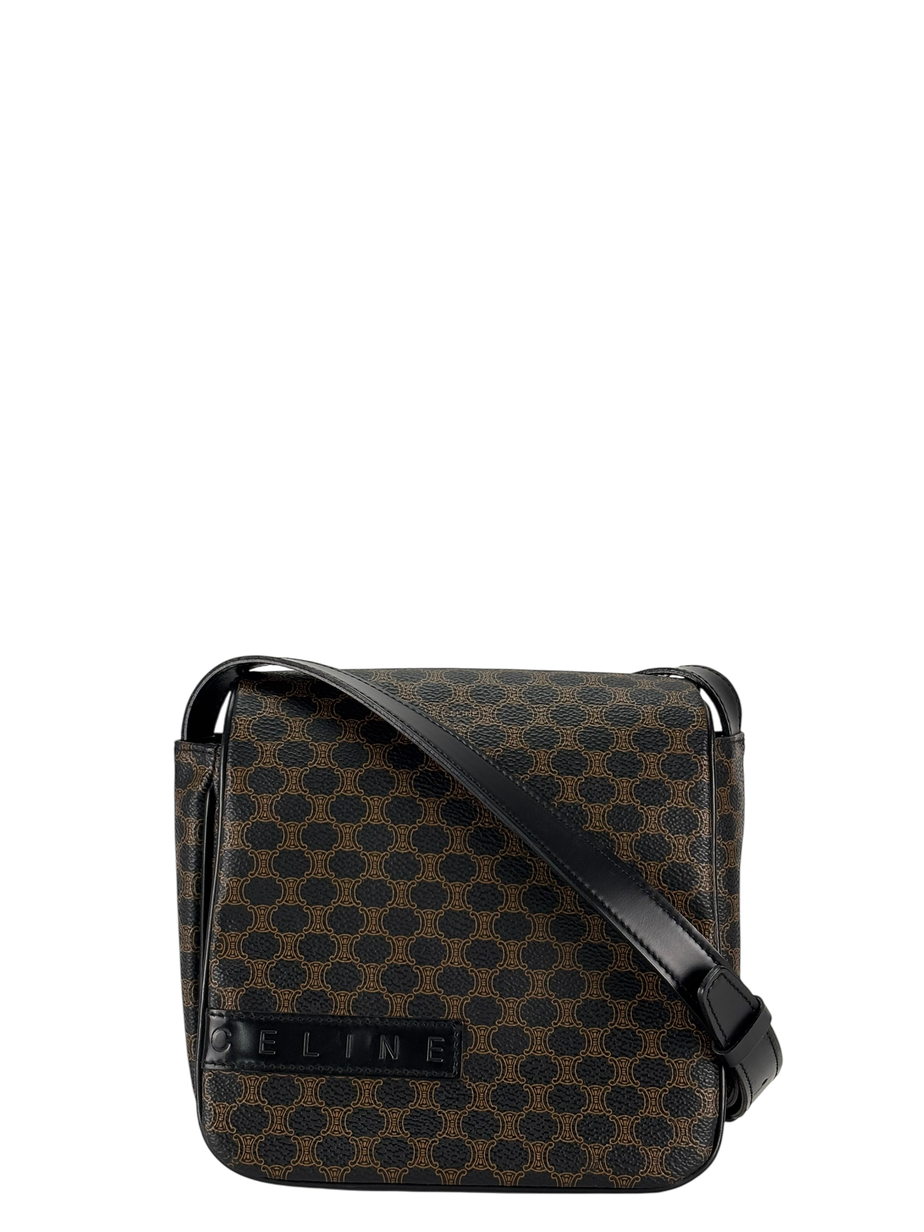 CELINE - Black Macadam Crossbody Bag