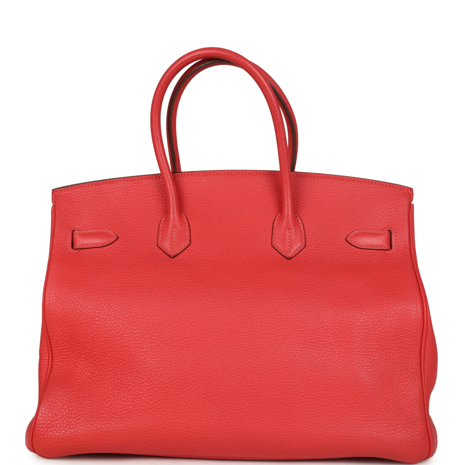 Pre-owned Hermes Birkin 35 Geranium Togo Gold Hardware