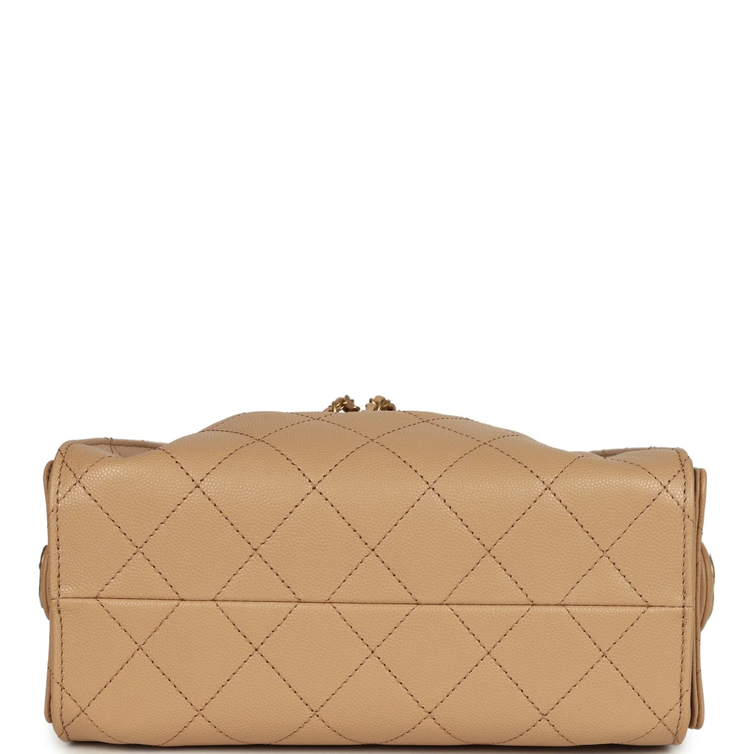 Chanel Mini 25 Hobo Bag Beige Caviar Antique Gold Hardware