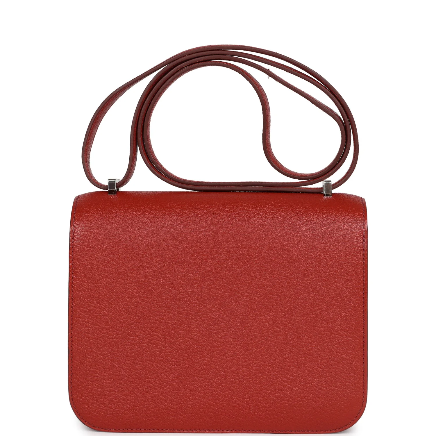 Hermes Constance 18 Brique Verso Chevre Mysore Palladium Hardware