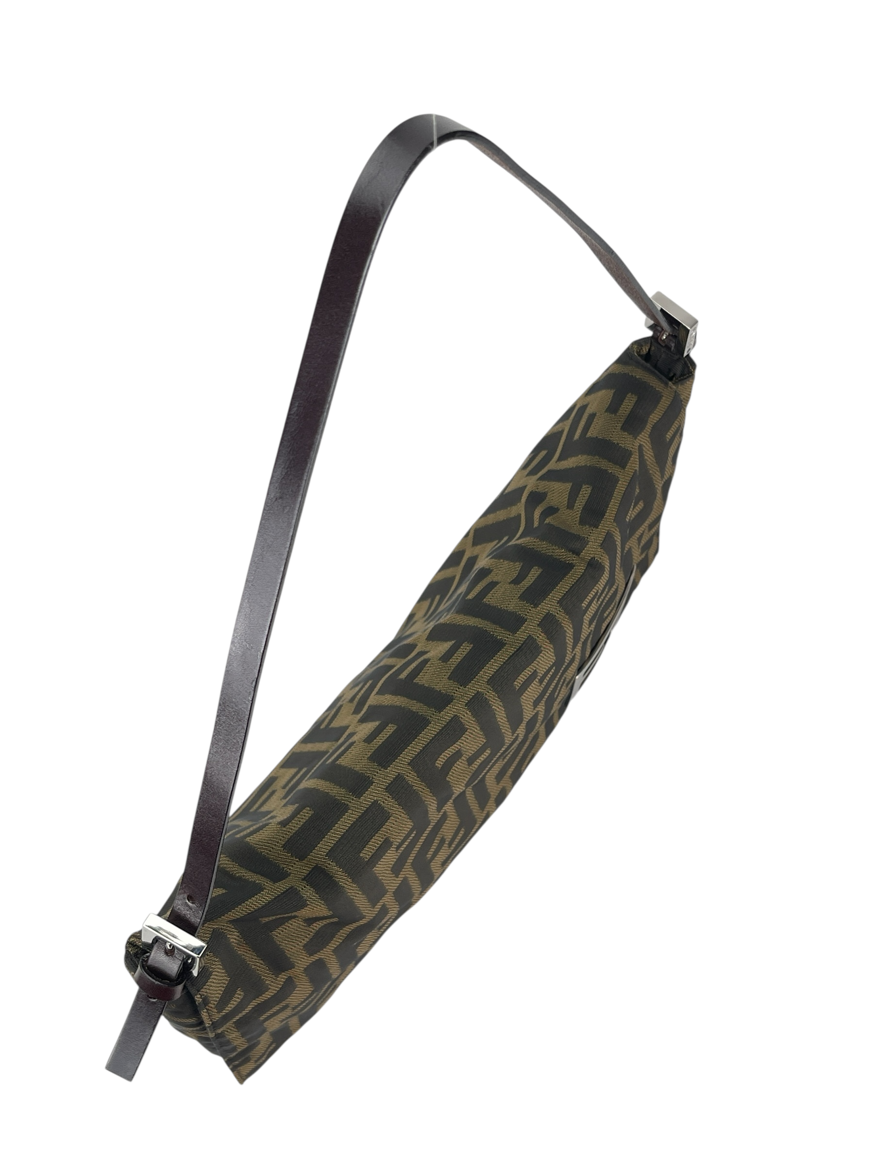 FENDI - Brown Zucca One Shoulder Bag Silver Hardware