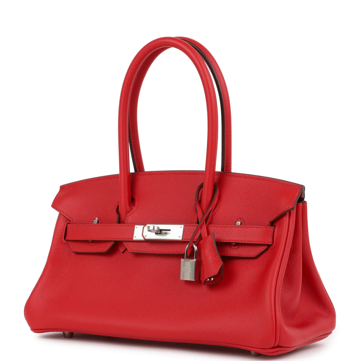 Hermes Shoulder Birkin Light 29 Rouge Radieux Evercolor Palladium Hardware