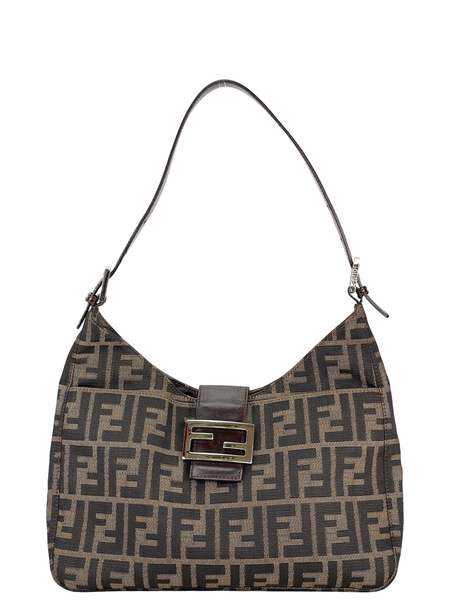 FENDI - Monogram Zucca Mamma Handbag Palladium Hardware