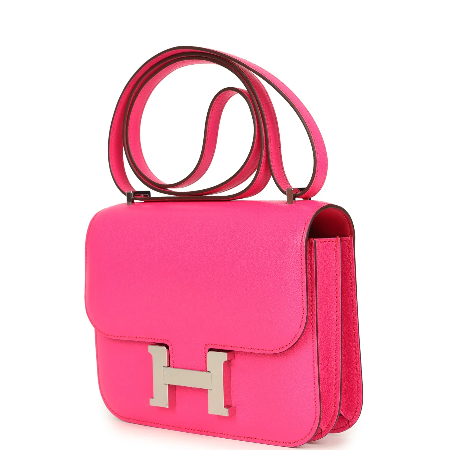 Hermes Constance 18 Rose Pop Chevre Chamkila Palladium Hardware