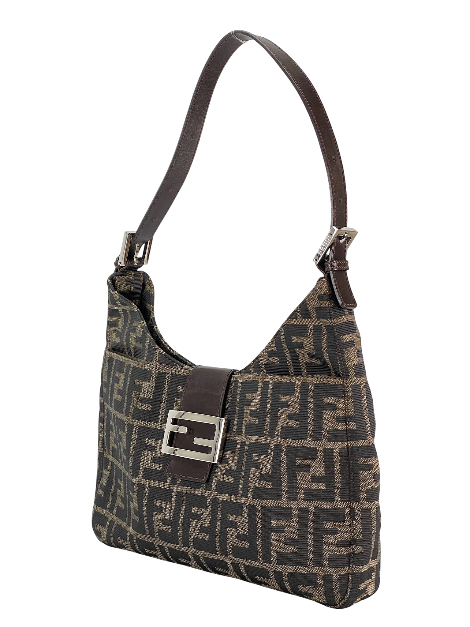 FENDI - Monogram Zucca Mamma Handbag Palladium Hardware