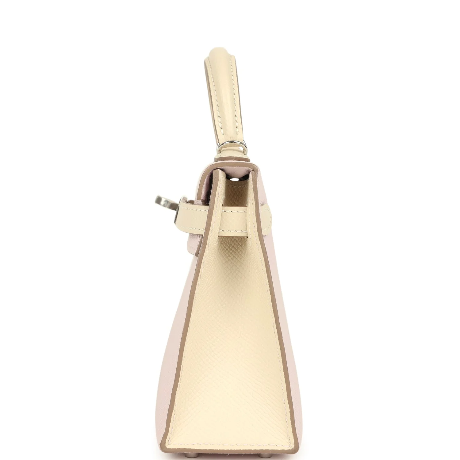 Hermes Special Order (HSS) Kelly Sellier 20 Mauve Pale and Craie Epsom Palladium Hardware